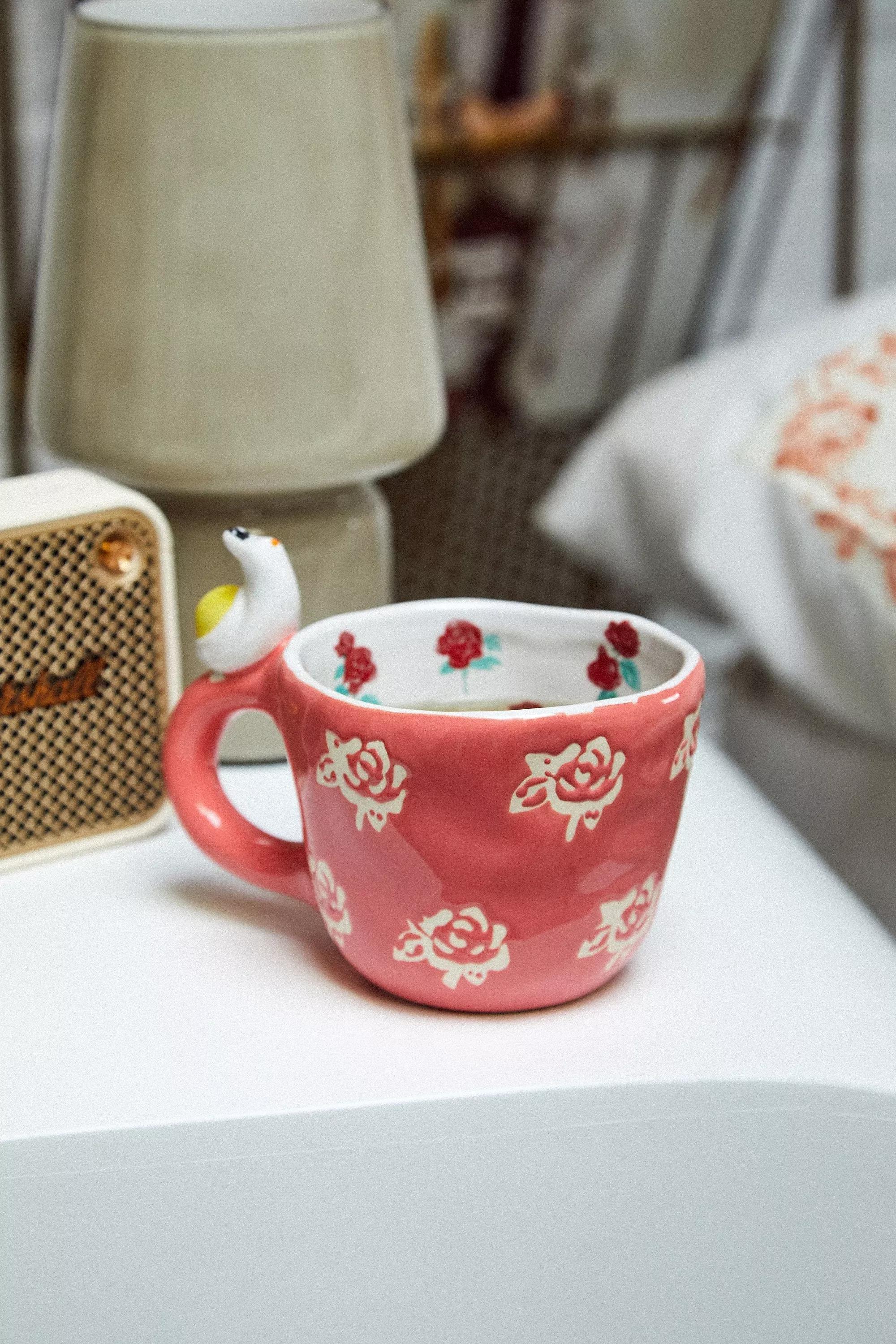 Multicolour Sitting Floral Snail Mug, ASSORT, large image number 0