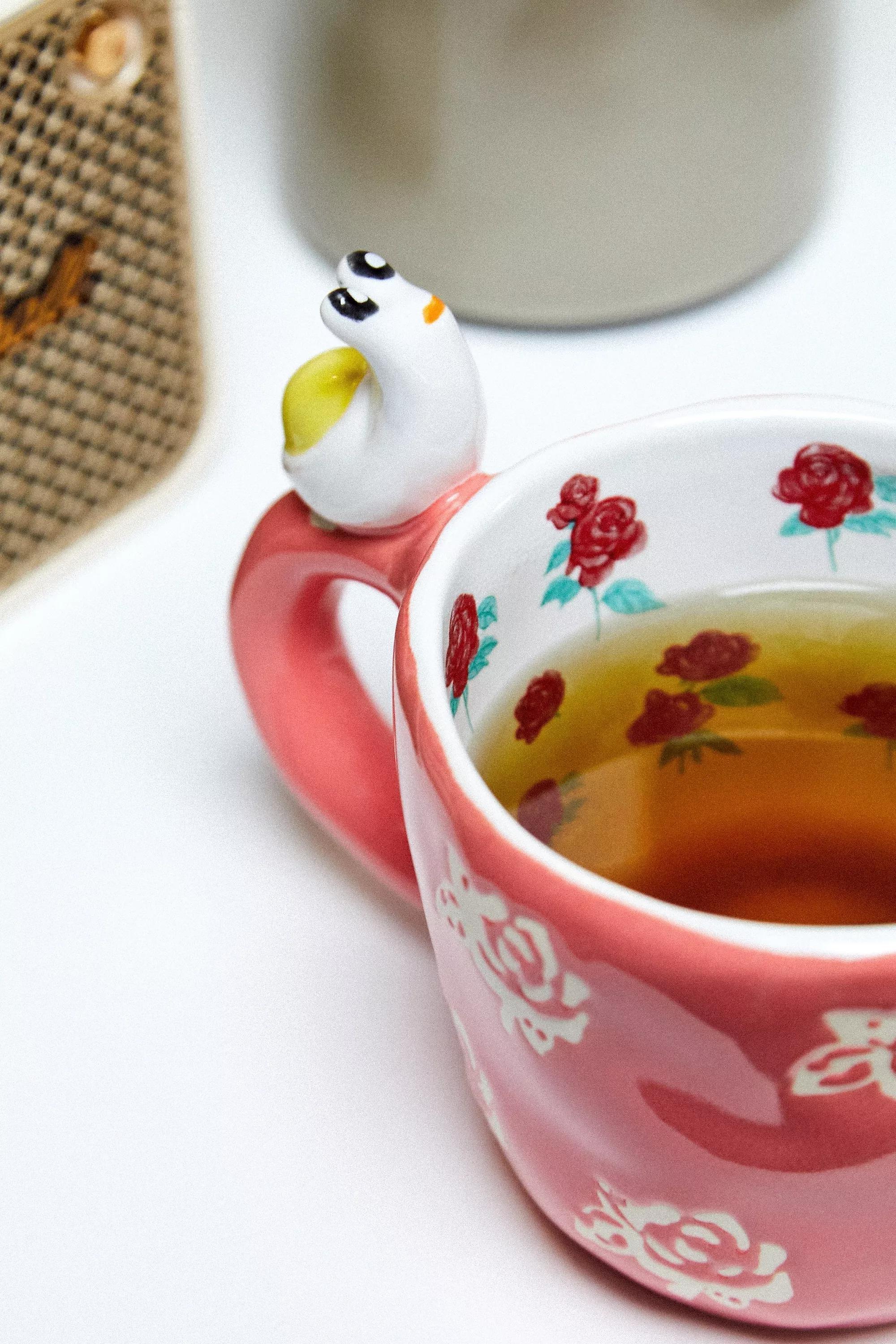 Multicolour Sitting Floral Snail Mug, ASSORT, large image number 1
