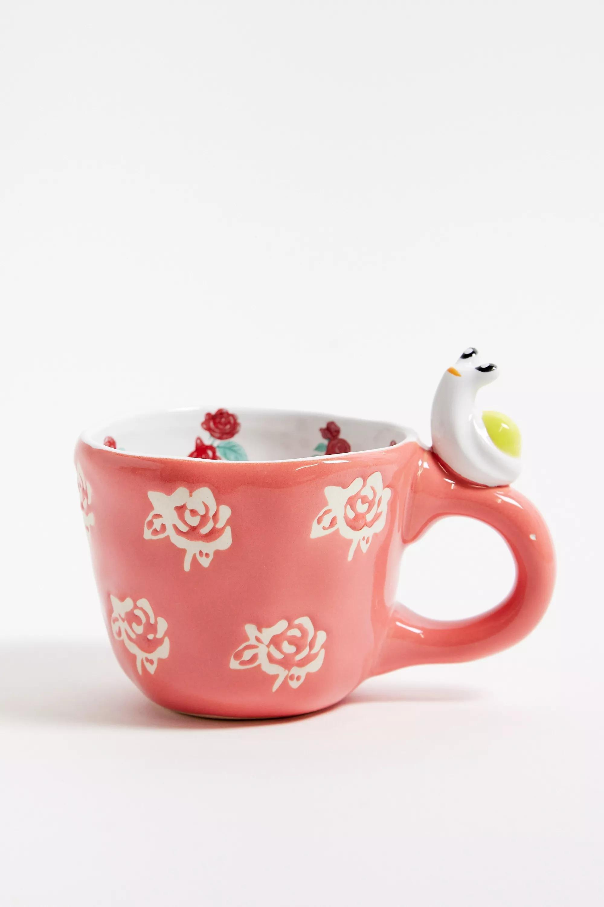 Multicolour Sitting Floral Snail Mug, ASSORT, large image number 2