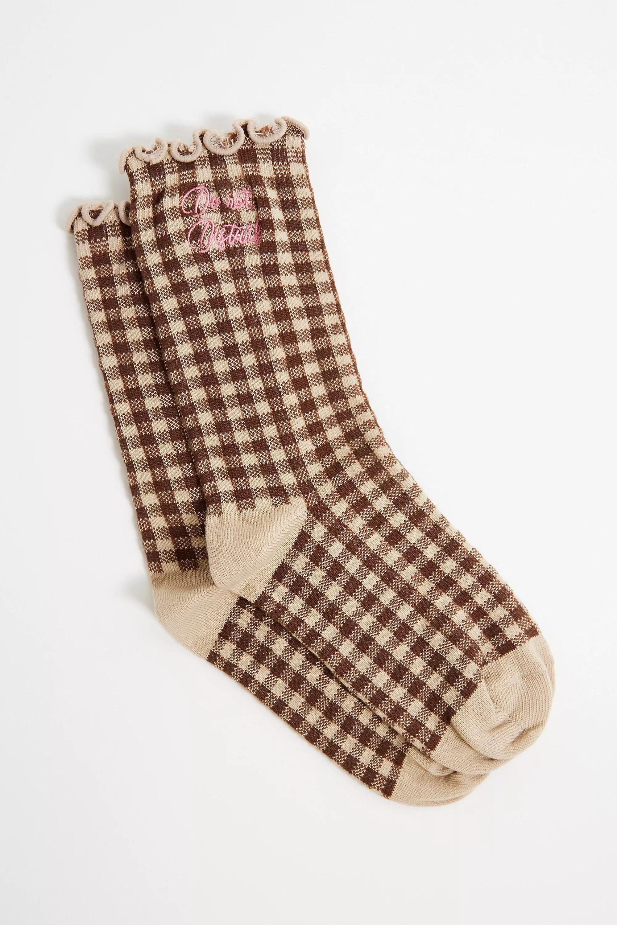 Brown Out From Under Do Not Disturb Socks, BRN, large image number 2