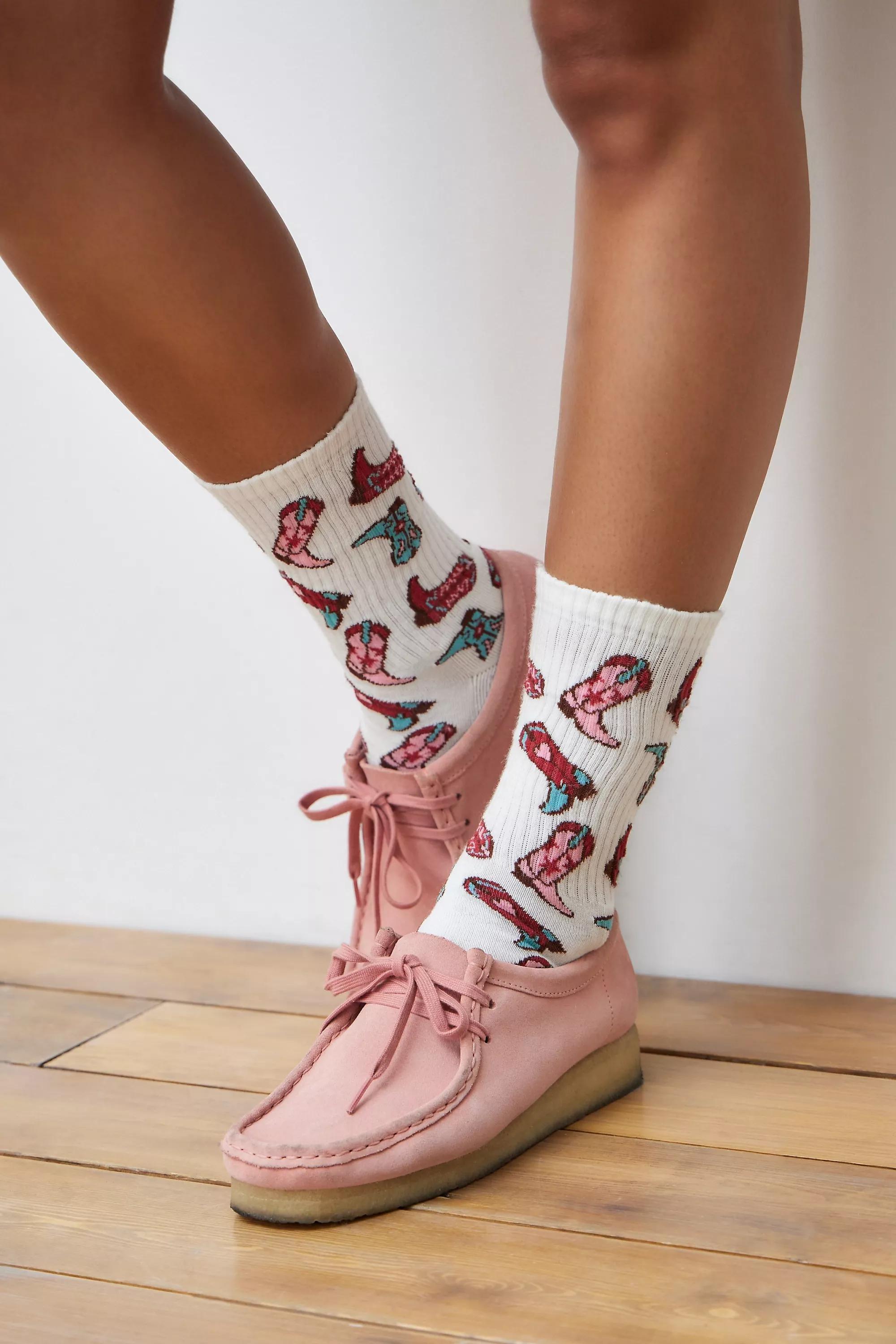 Multicolour Out From Under Western Boot Socks, , medium