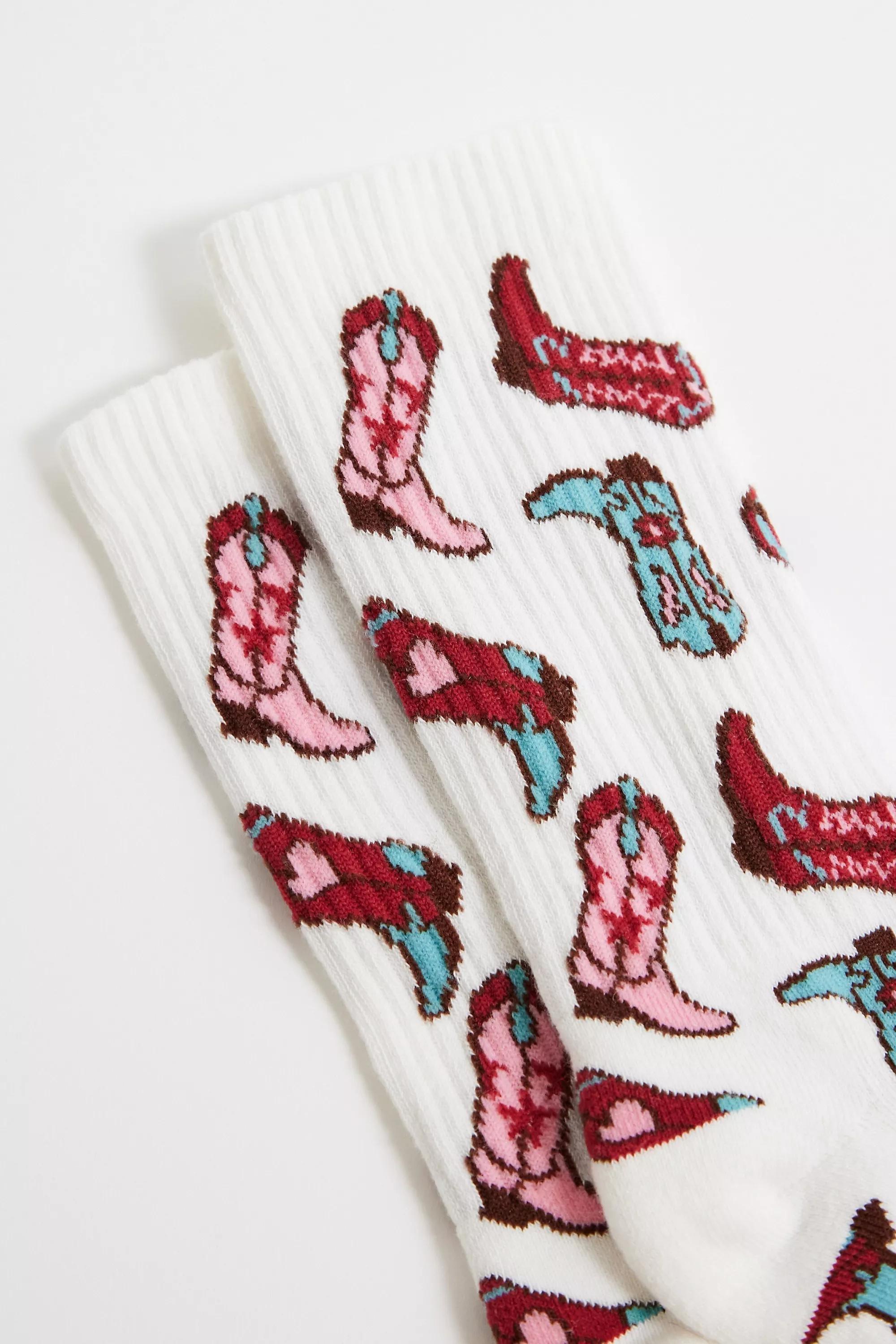 Multicolour Out From Under Western Boot Socks, IVRY, large image number 3