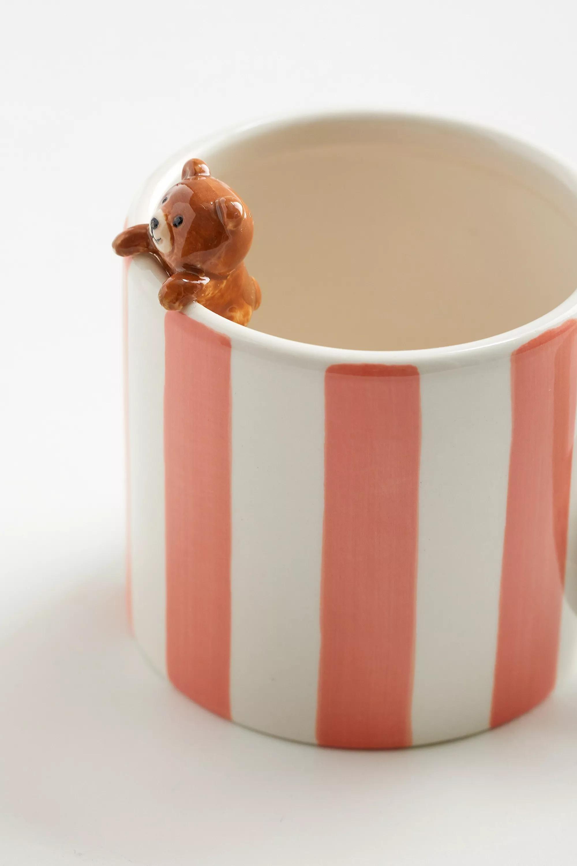 Multicolour Stripy Bear Mug, ASSORT, large image number 3