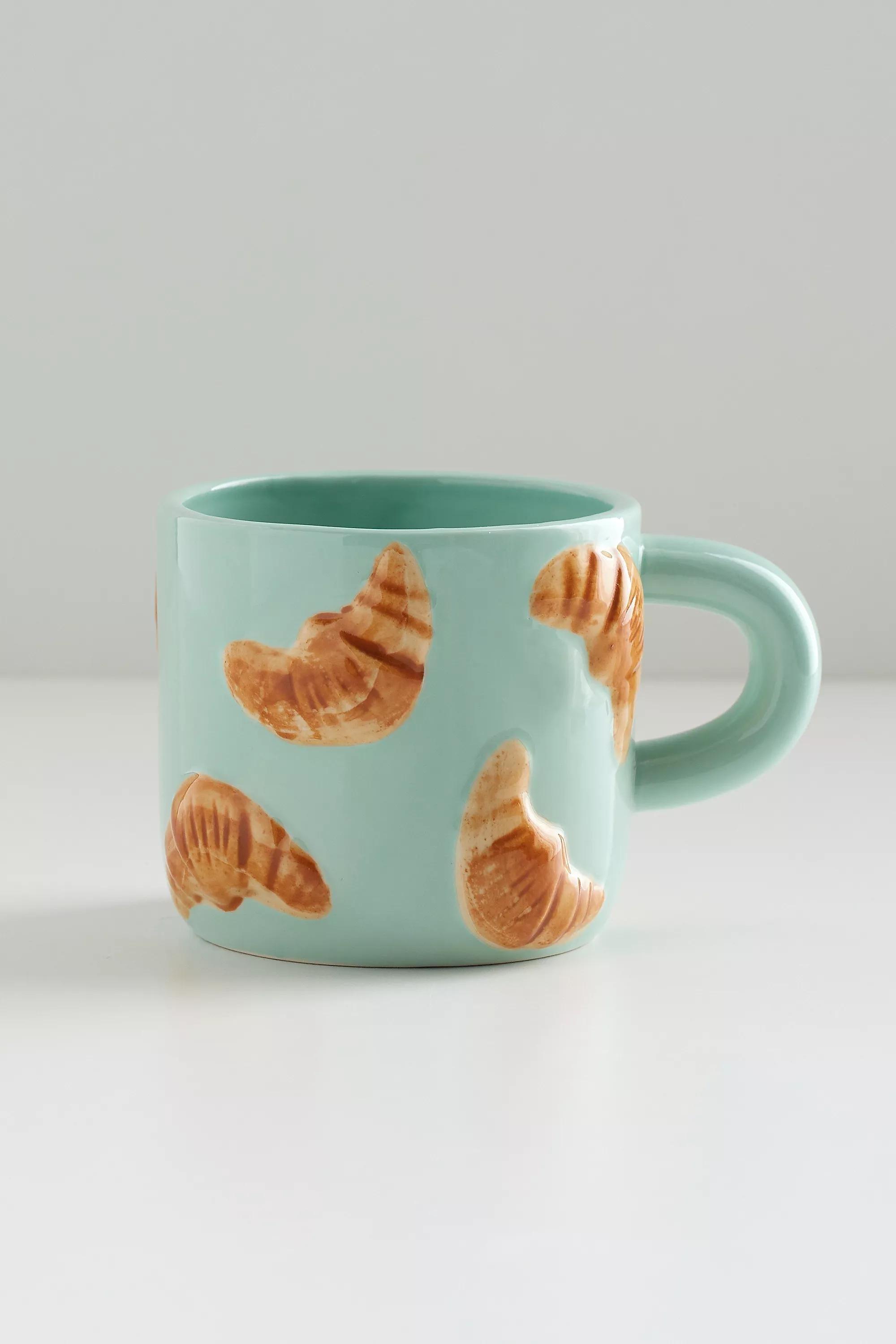Green Croissant Icon Mug, BLUE, large image number 2
