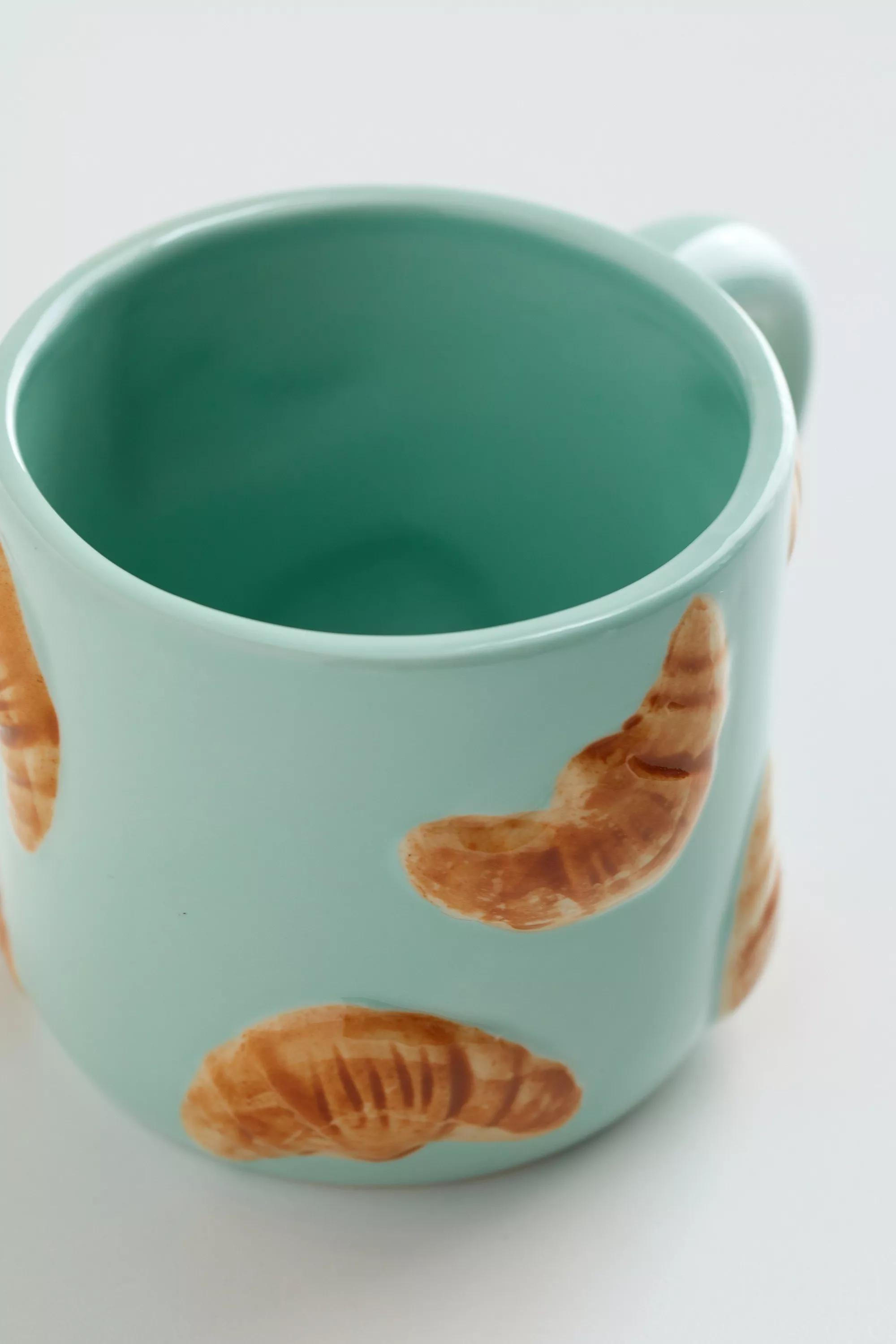 Green Croissant Icon Mug, BLUE, large image number 3
