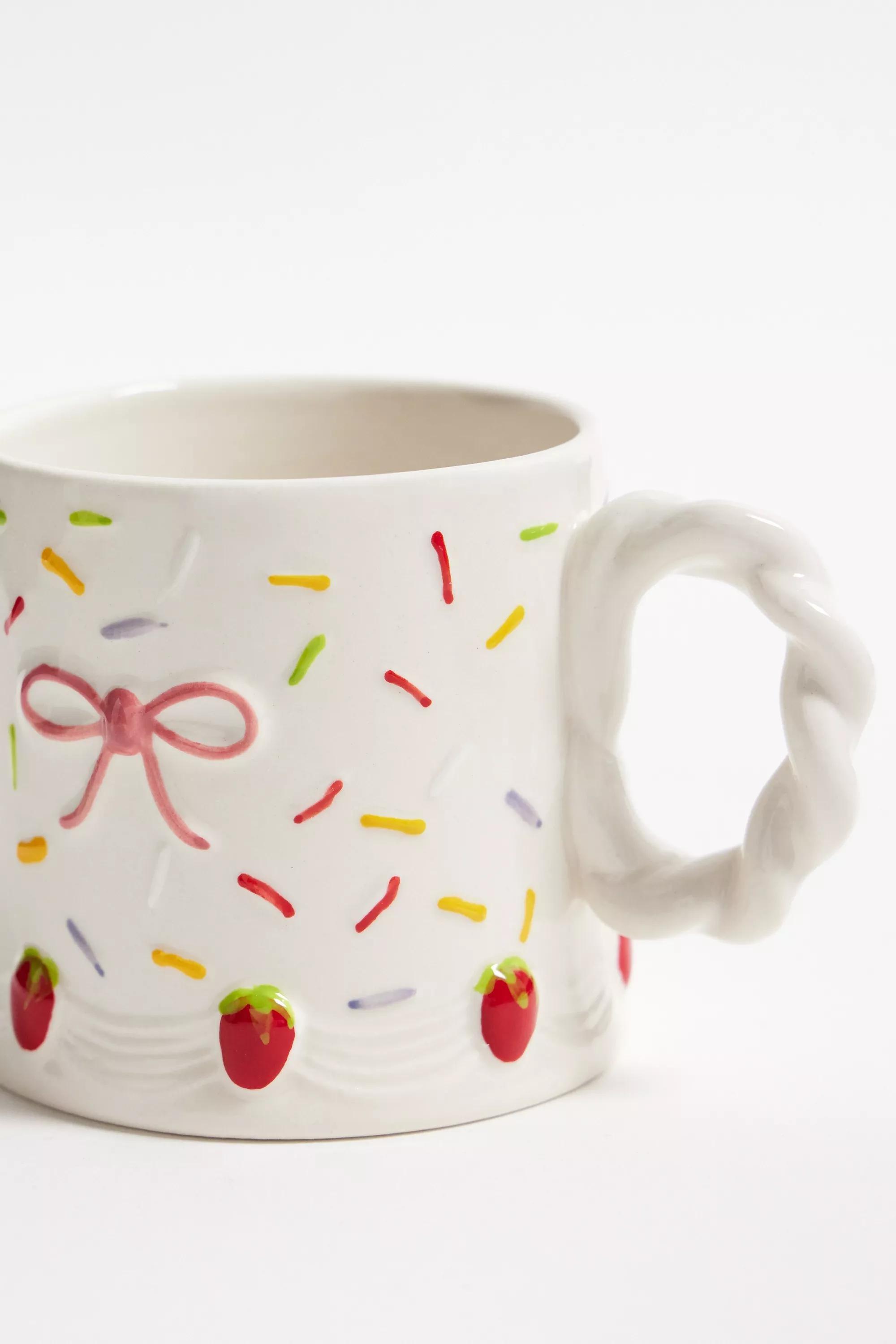 White Bow Cake Mug, WHT, large image number 0