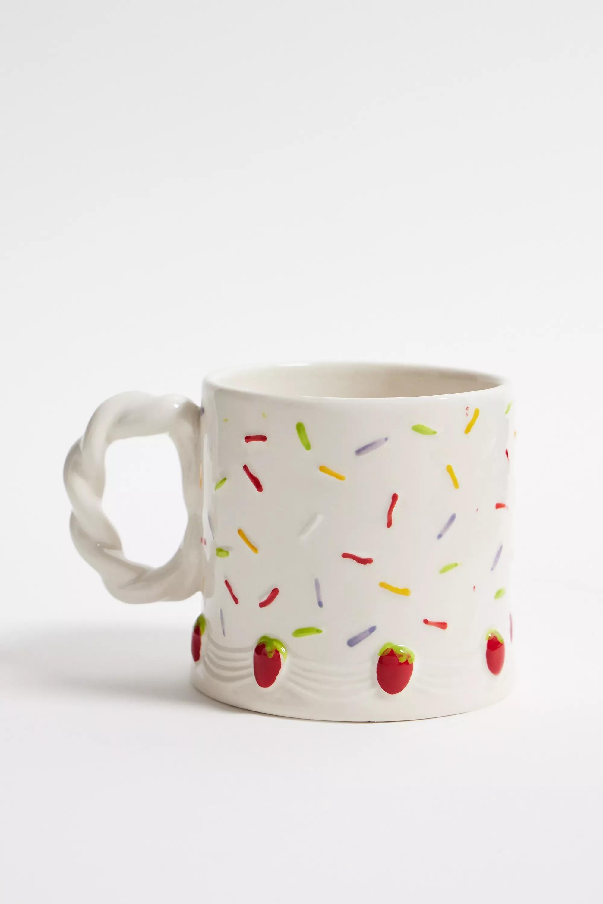 White Bow Cake Mug, WHT, large image number 1