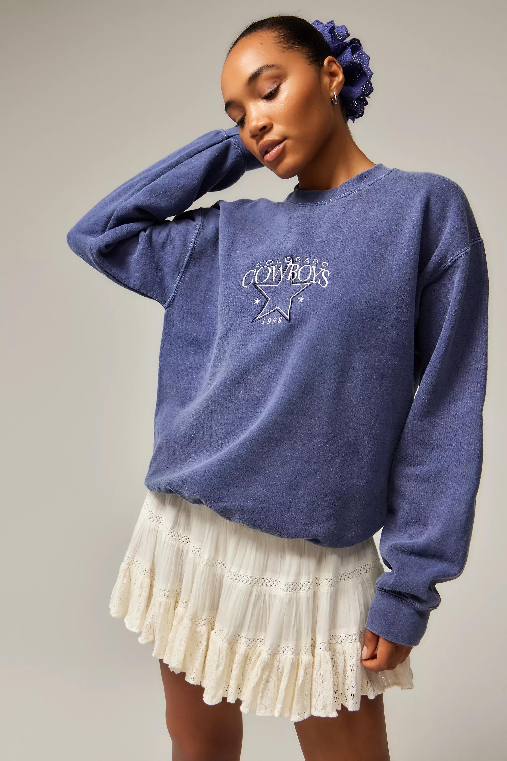 Navy Uo Relaxed Printed Sweatshirt, , large image number 0