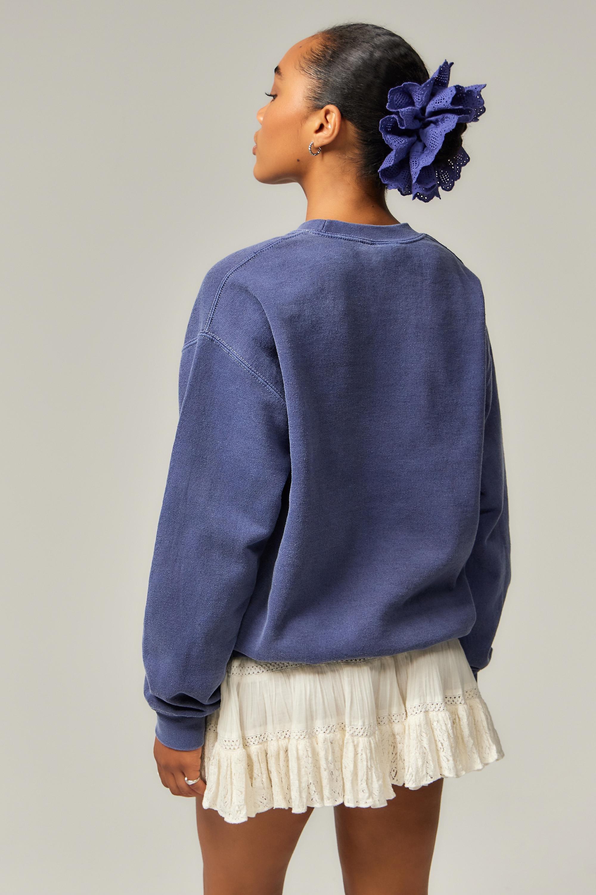 Navy Uo Relaxed Printed Sweatshirt, , large image number 3