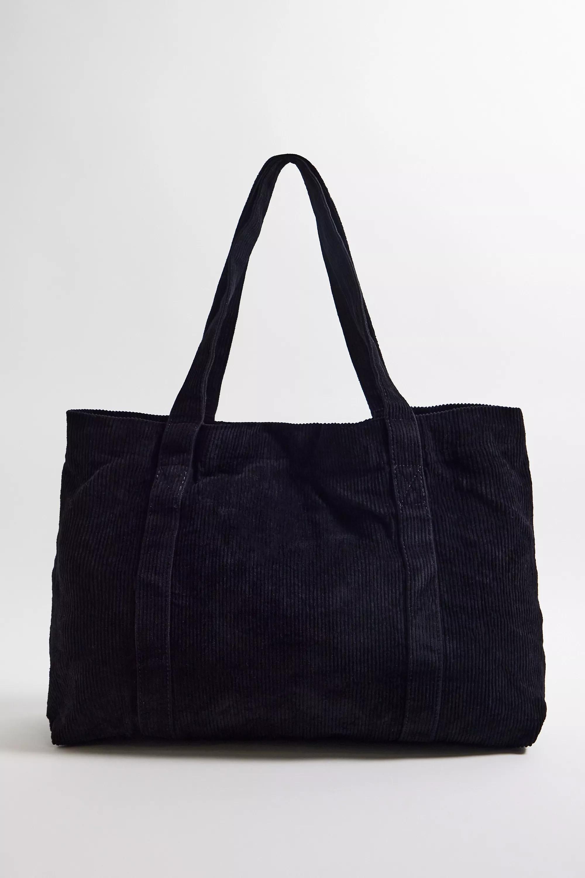 Black UO Cord Tote, BLK, large image number 3