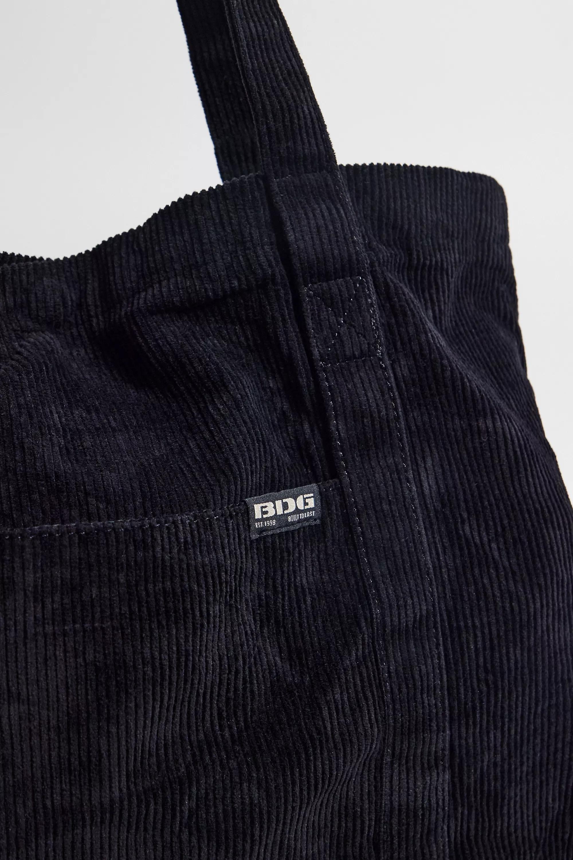 Black UO Cord Tote, BLK, large image number 4