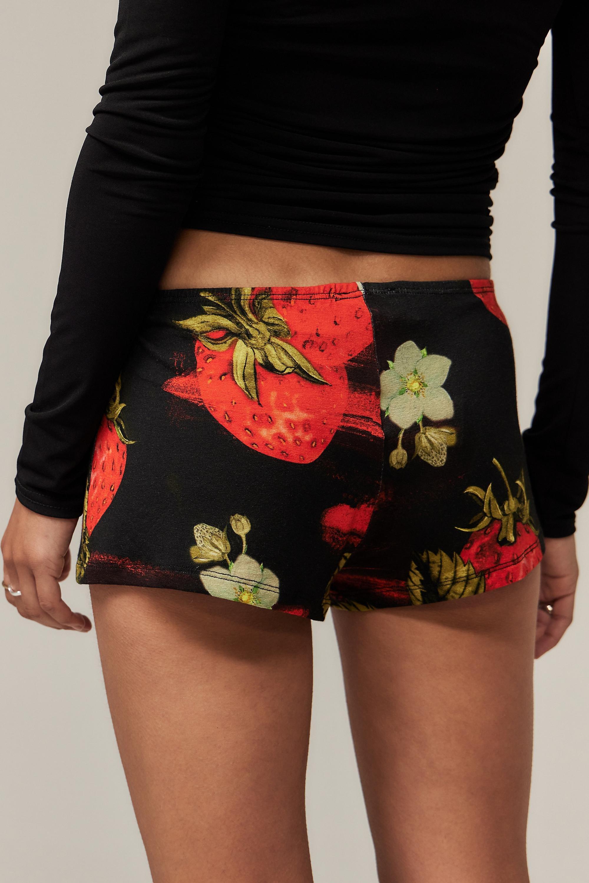 Jaded London Camarosa Strawberry Print Mini Shorts, , large image number 3