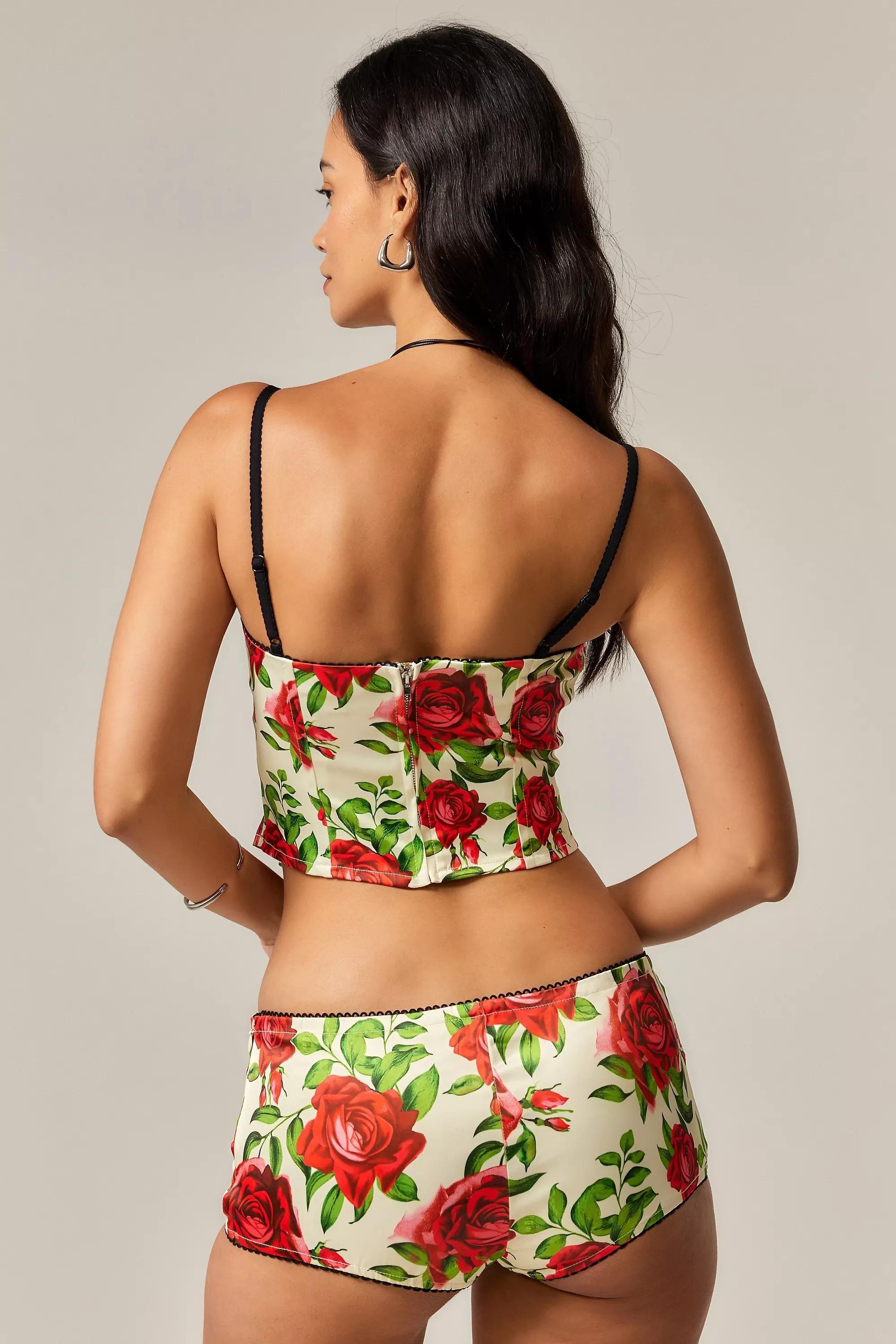 Multicolour Jaded London Scarlet Satin Micro Shorts, , large image number 3