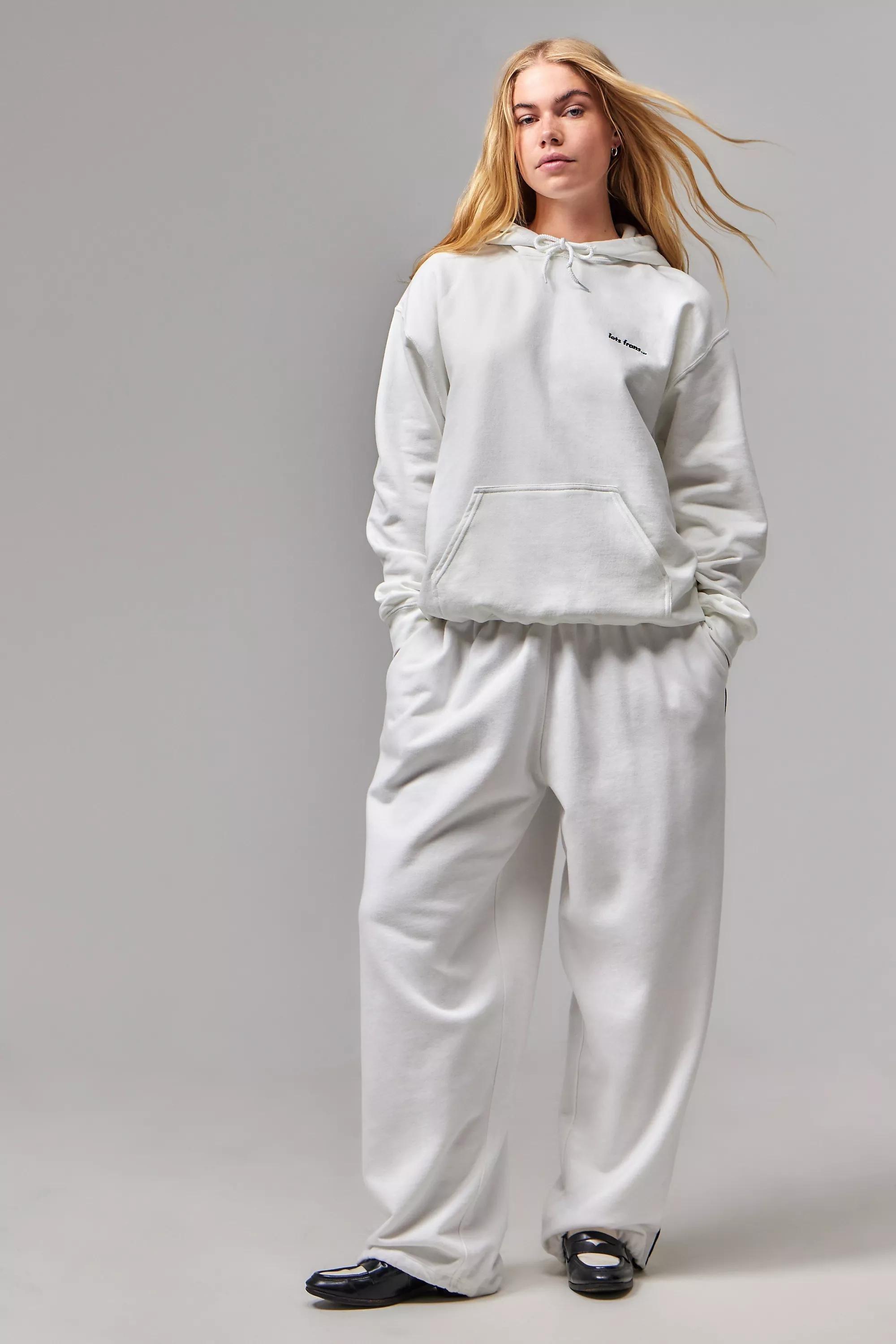 White UO Iets Frans... Hoodie, , large image number 2