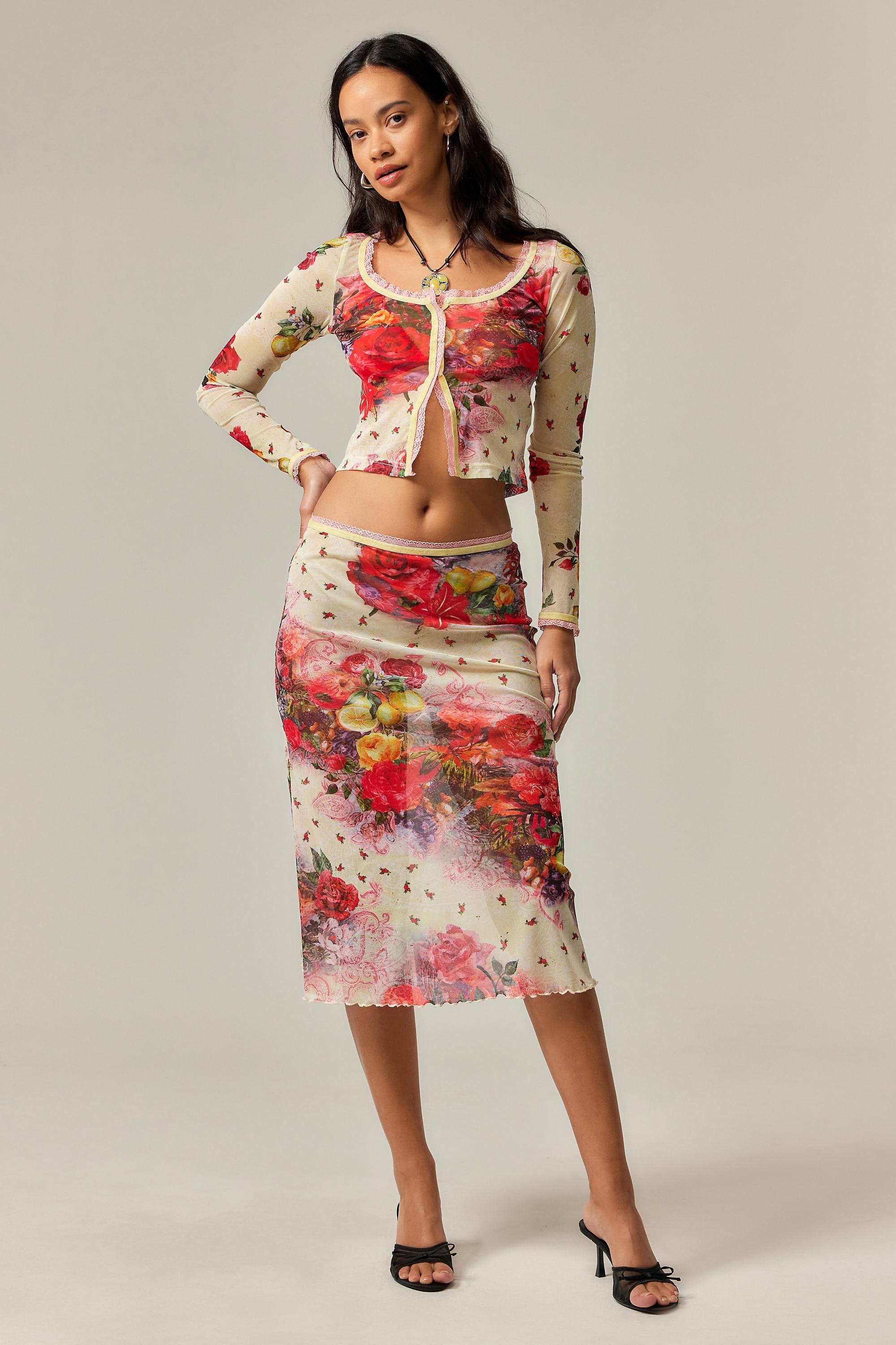 Multicolour Jaded London Giara Mesh Cardigan, , large image number 3