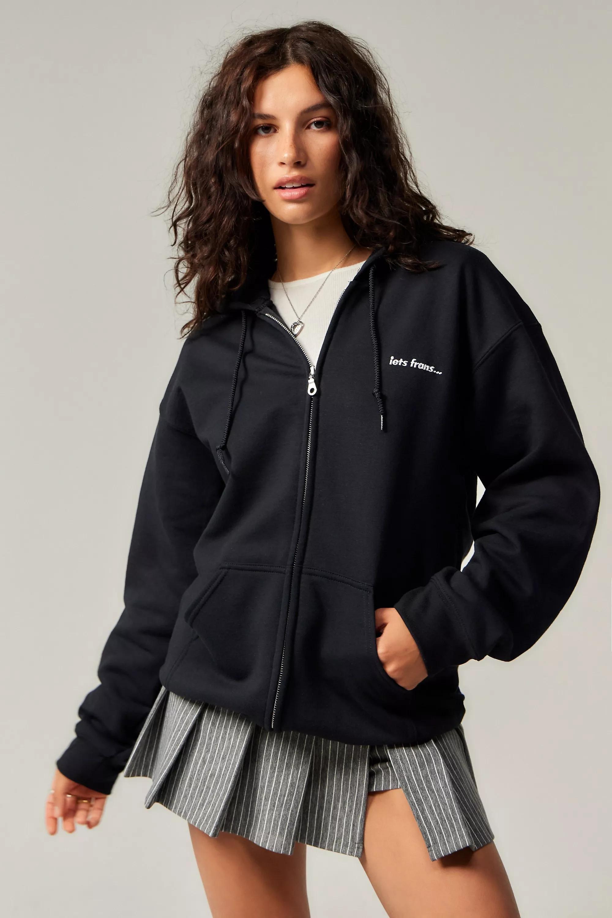 Black UO Iets Frans... Hoodie, , large image number 0