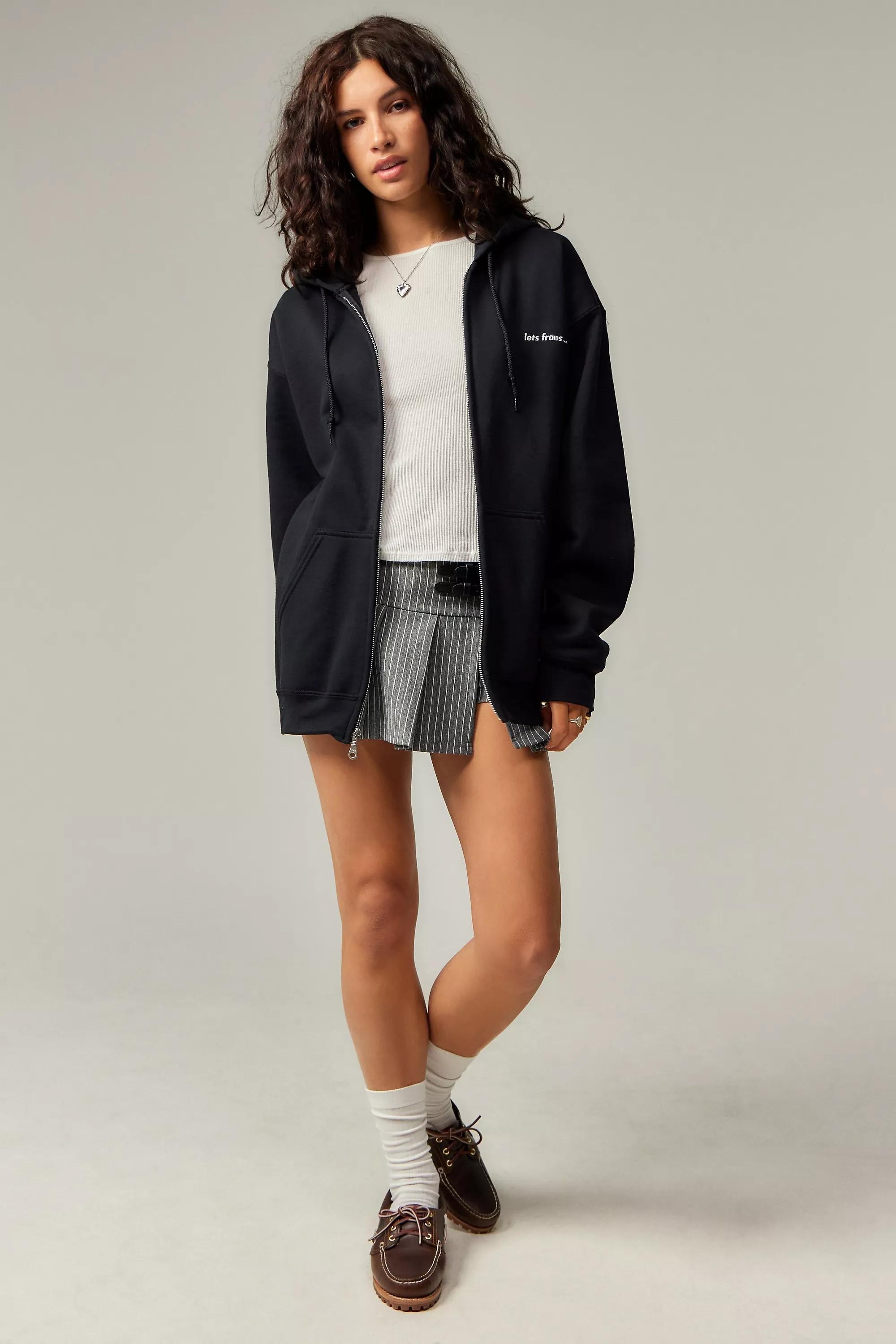 Black UO Iets Frans... Hoodie, , large image number 1