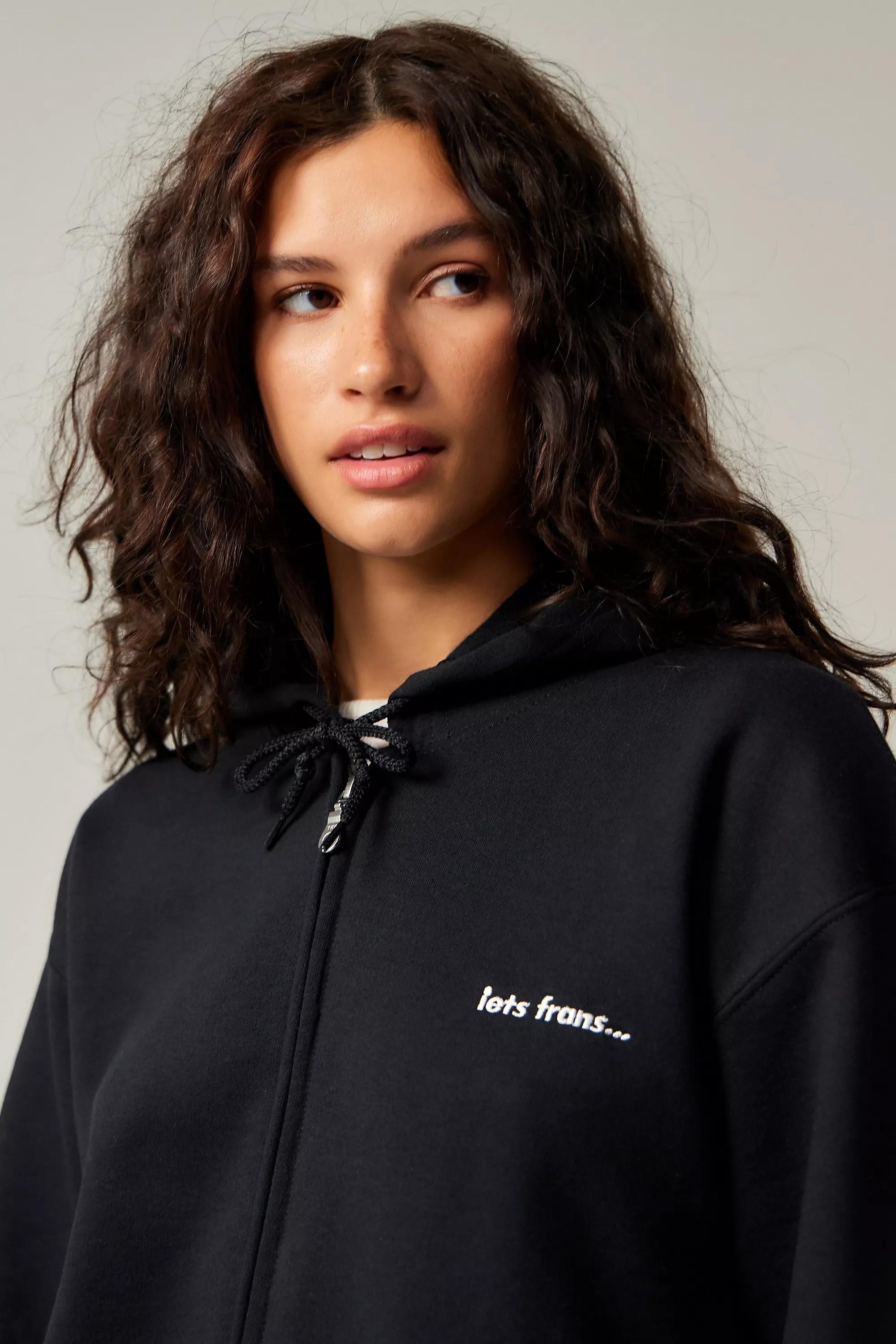 Black UO Iets Frans... Hoodie, , large image number 2