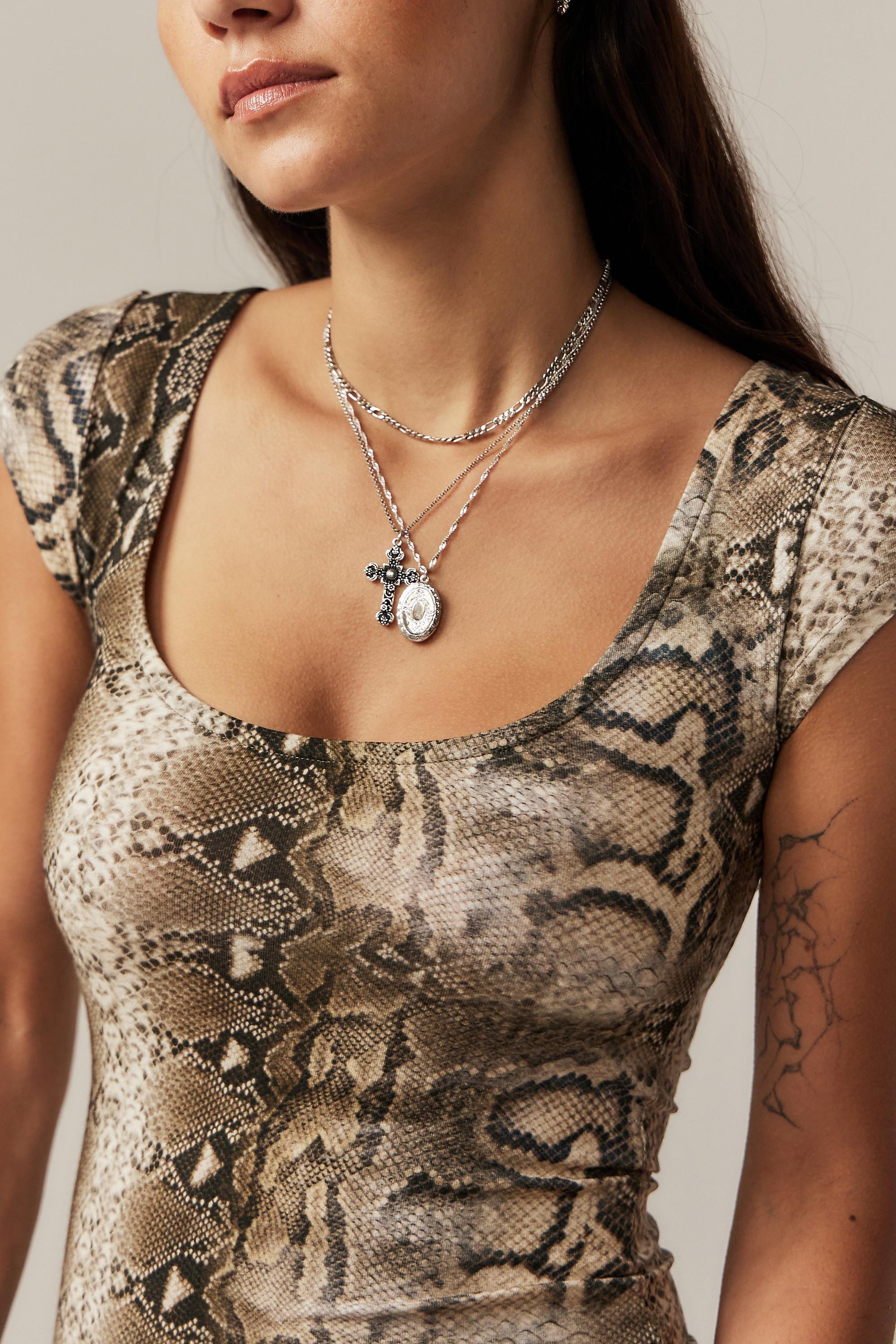 Multicolour Jaded London Dovimo Snakeskin Top, , large image number 1
