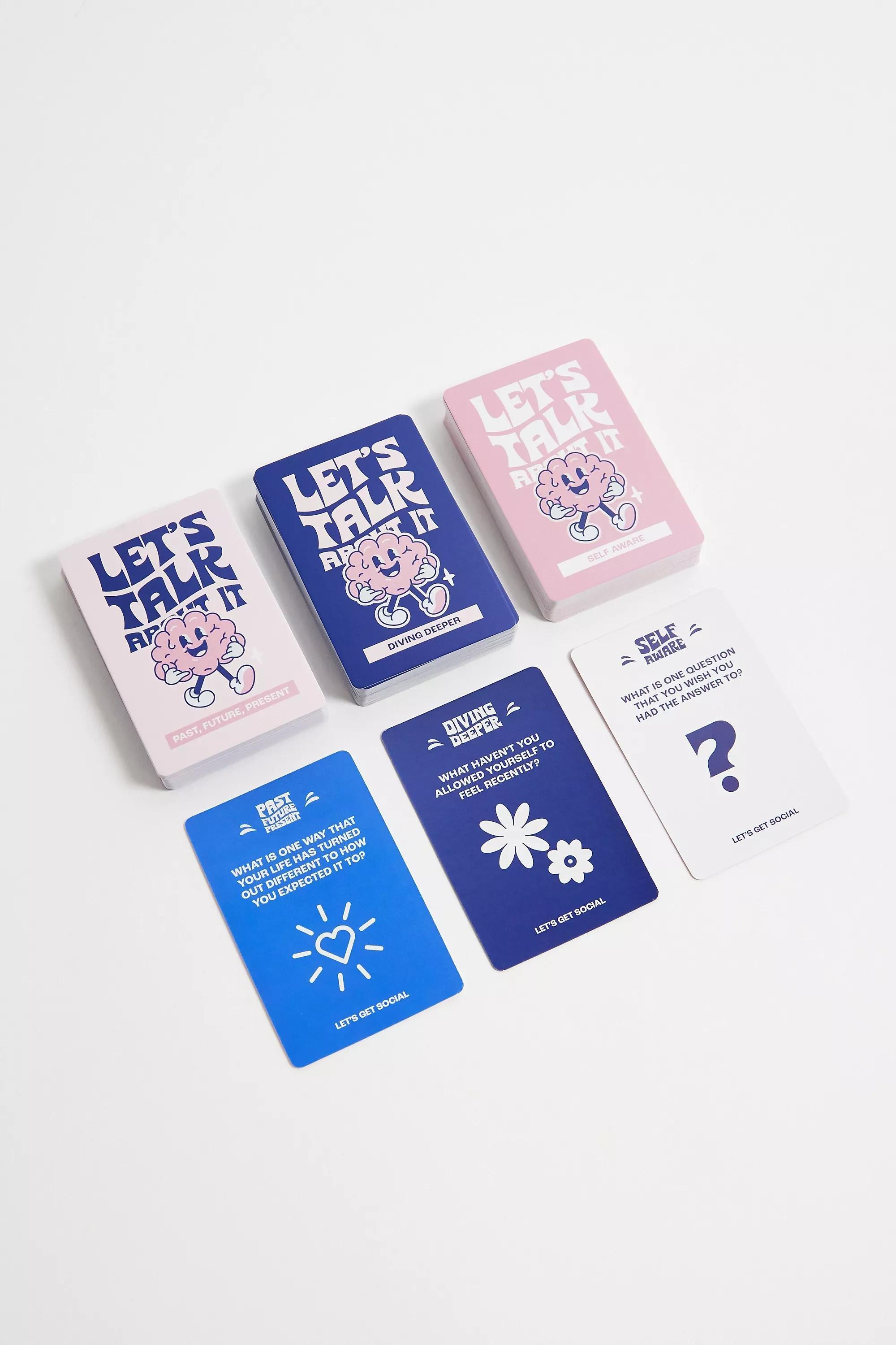 Blue Lets Talk About It Uo Exclusive Card Game, BLUE, large image number 1