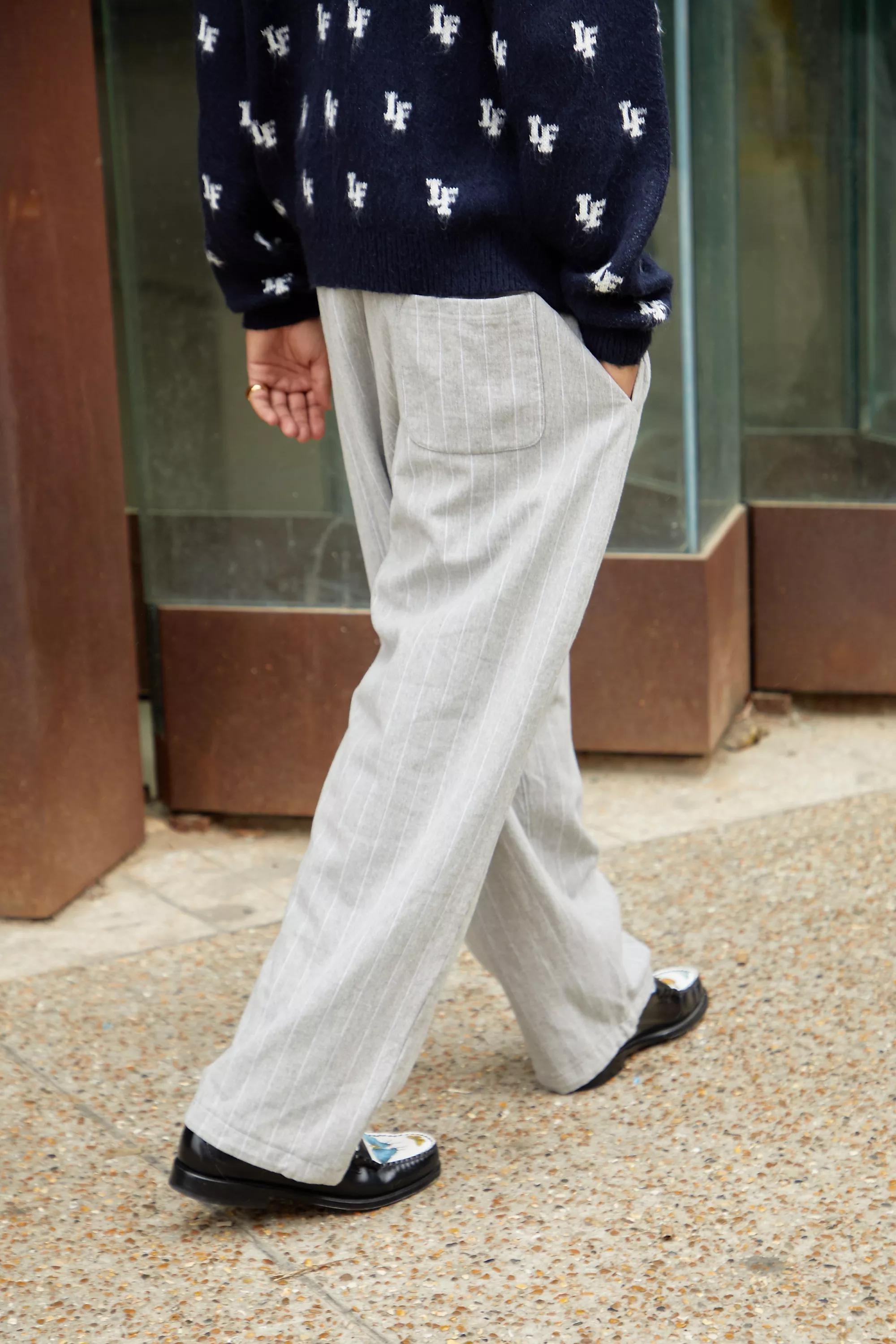 Grey Iets Frans... Pinstripe Harri Joggers, , large image number 2