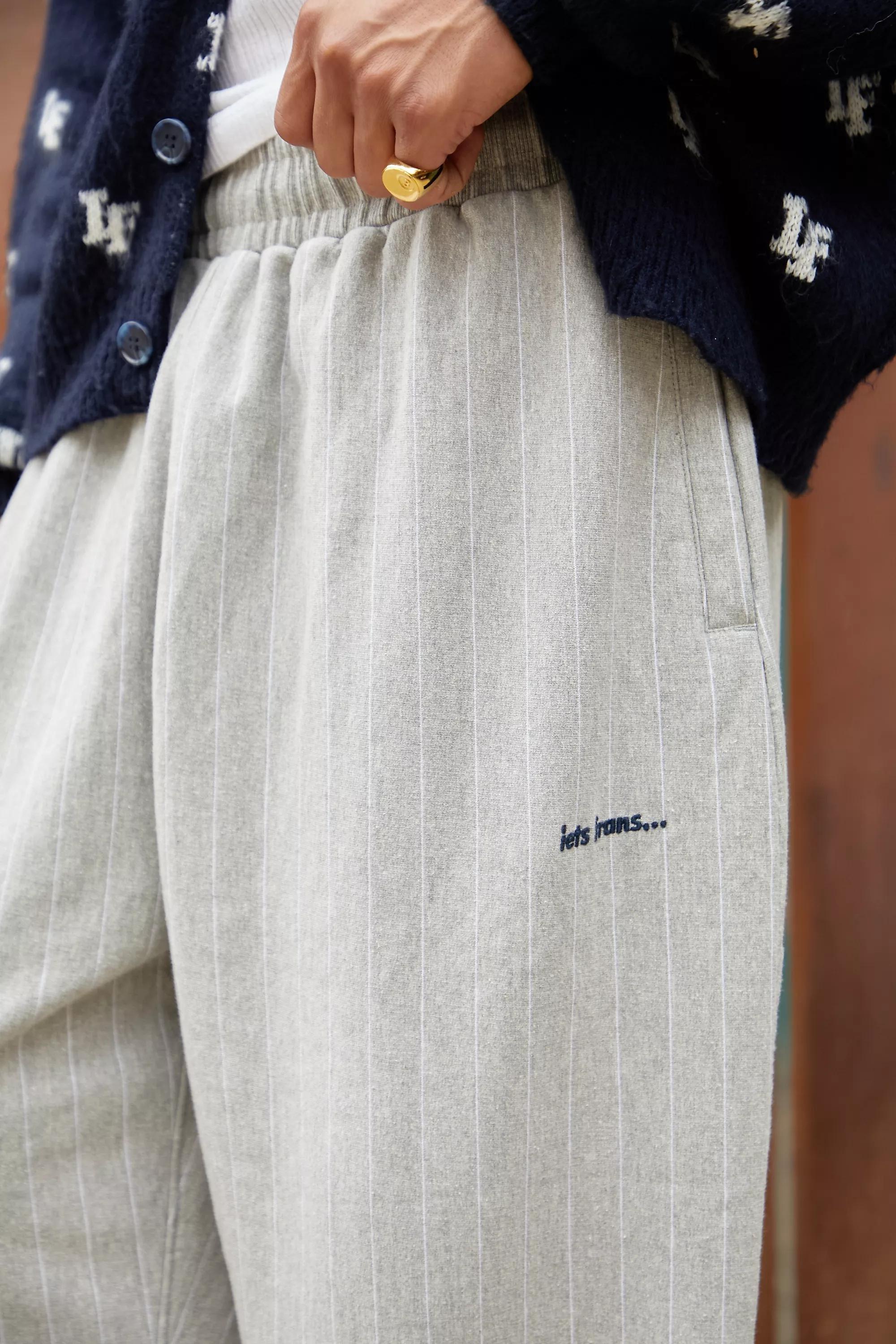 Grey Iets Frans... Pinstripe Harri Joggers, , large image number 3