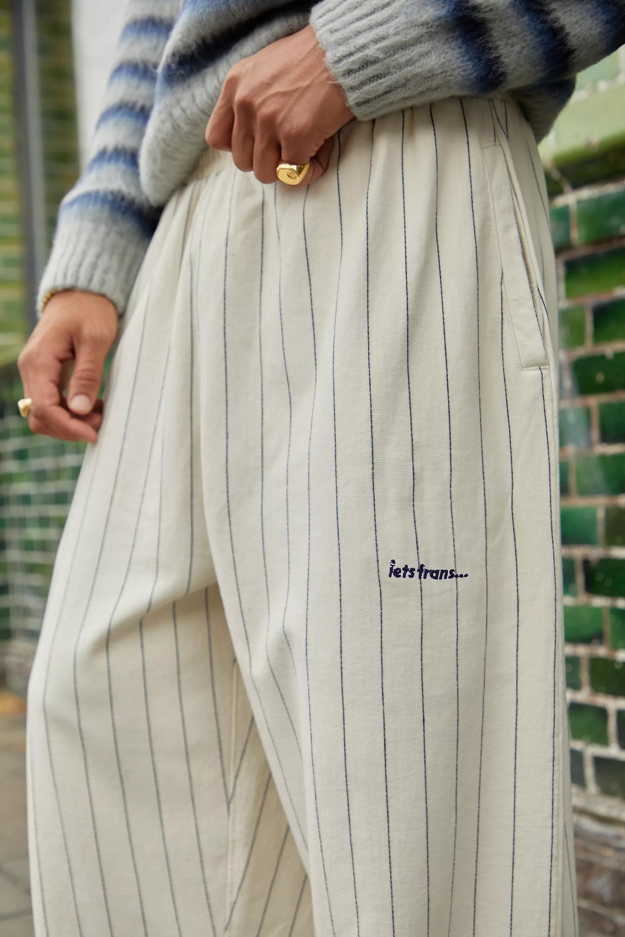 Ivory Iets Frans... Pinstripe Harri Joggers, , large image number 3