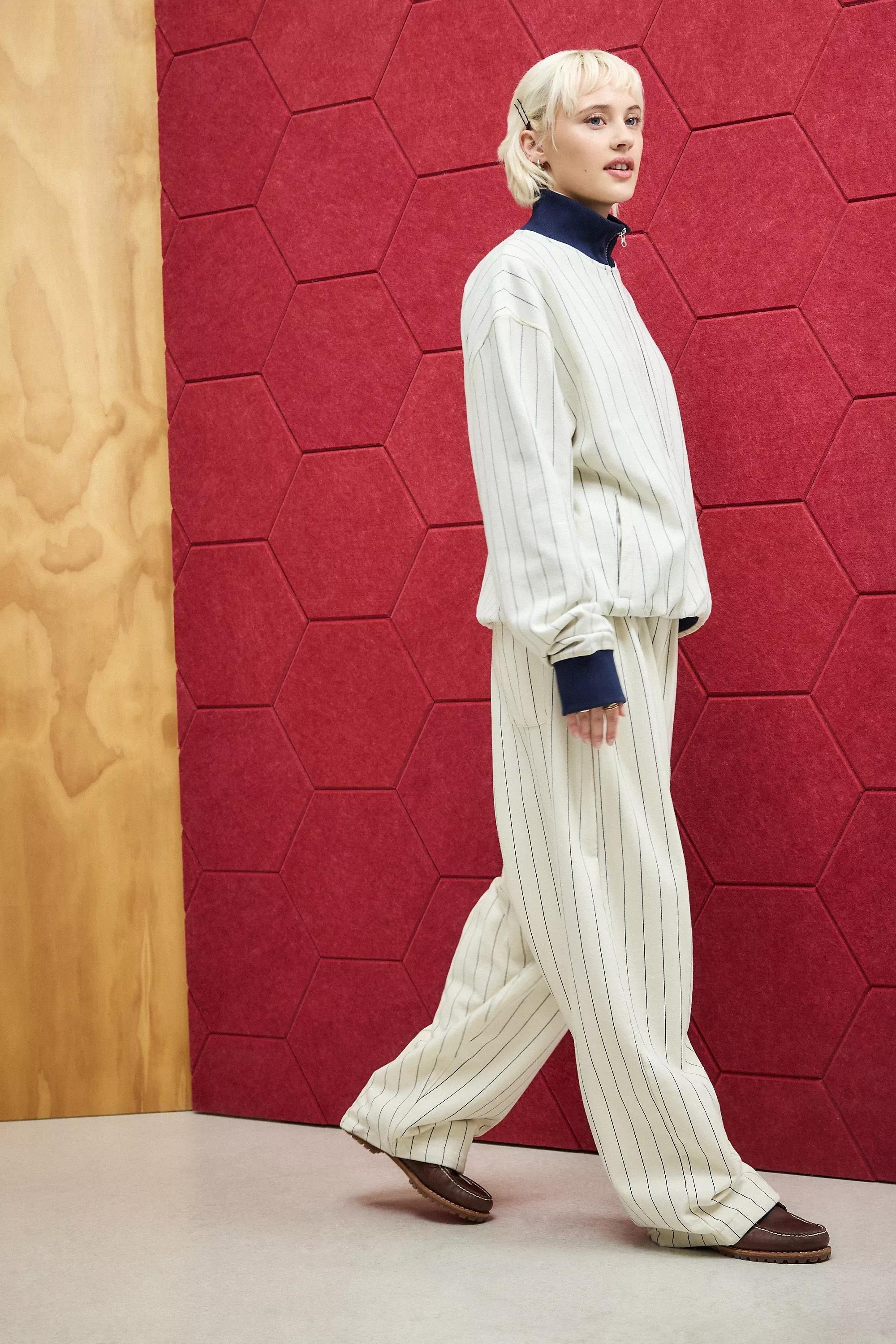 Ivory Iets Frans... Pinstripe Harri Joggers, , large image number 5