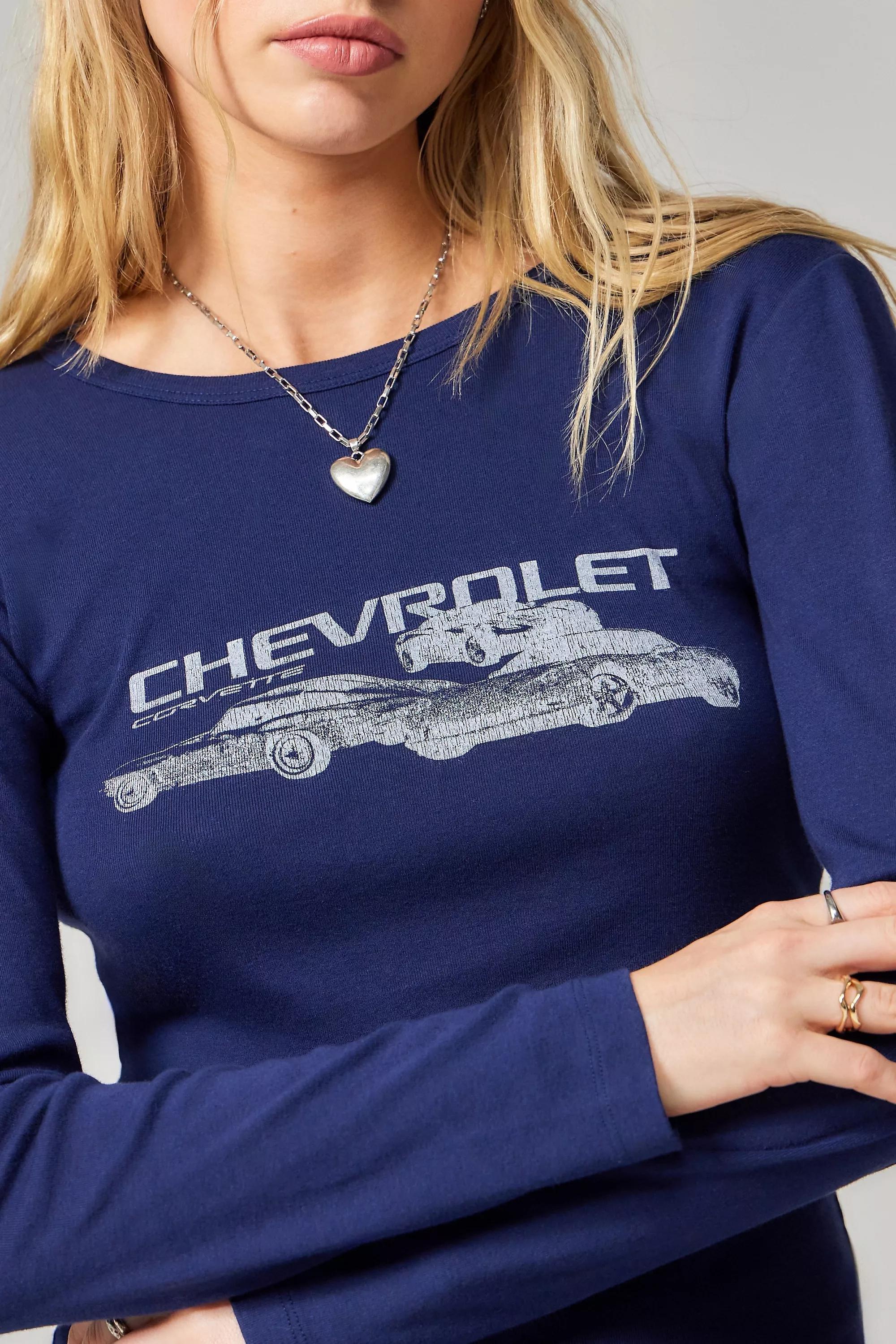 Navy  Printed Long Sleeve Top, , large image number 1