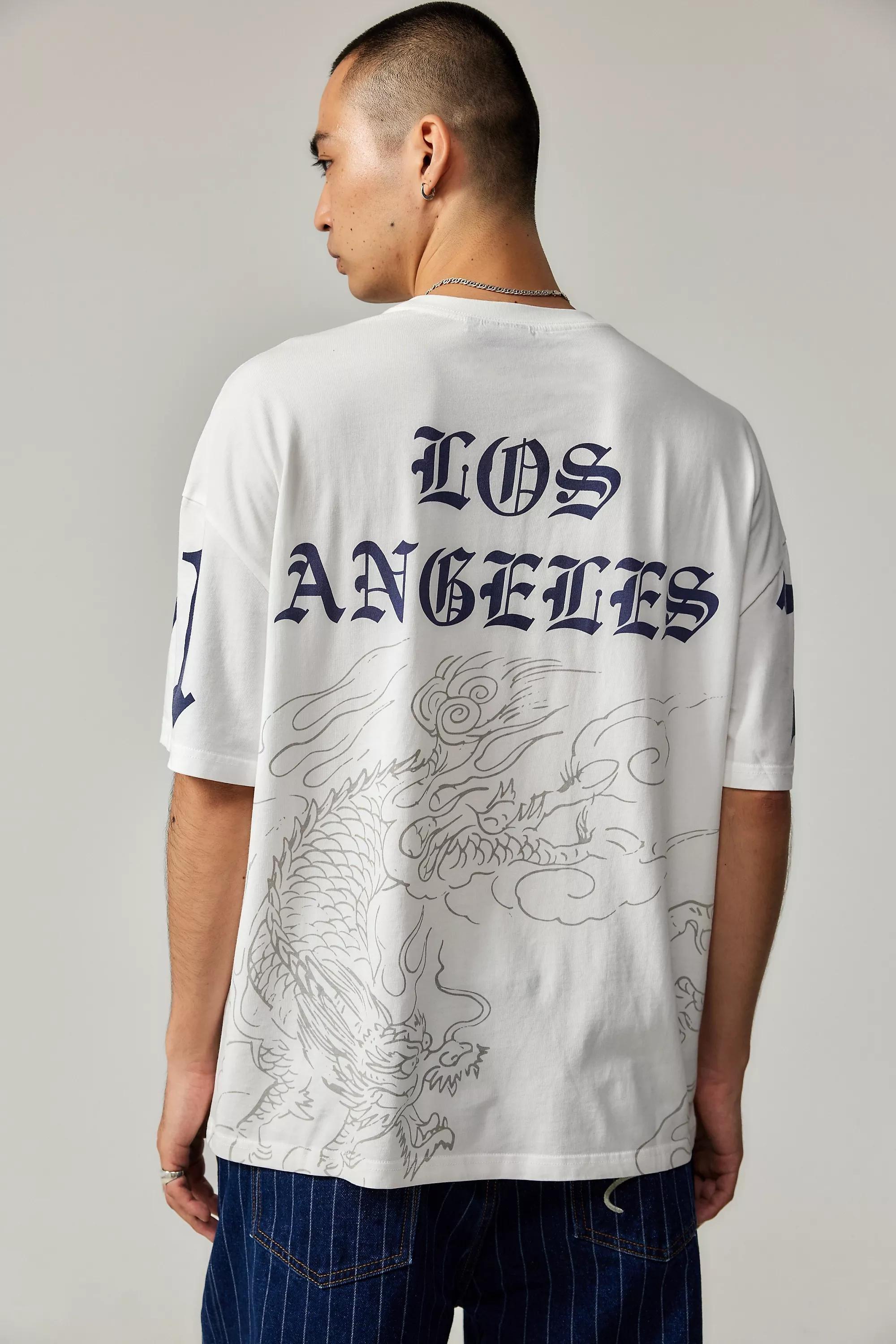 White Ed Hardy Uo Exclusive Varsity T-Shirt, , large image number 0