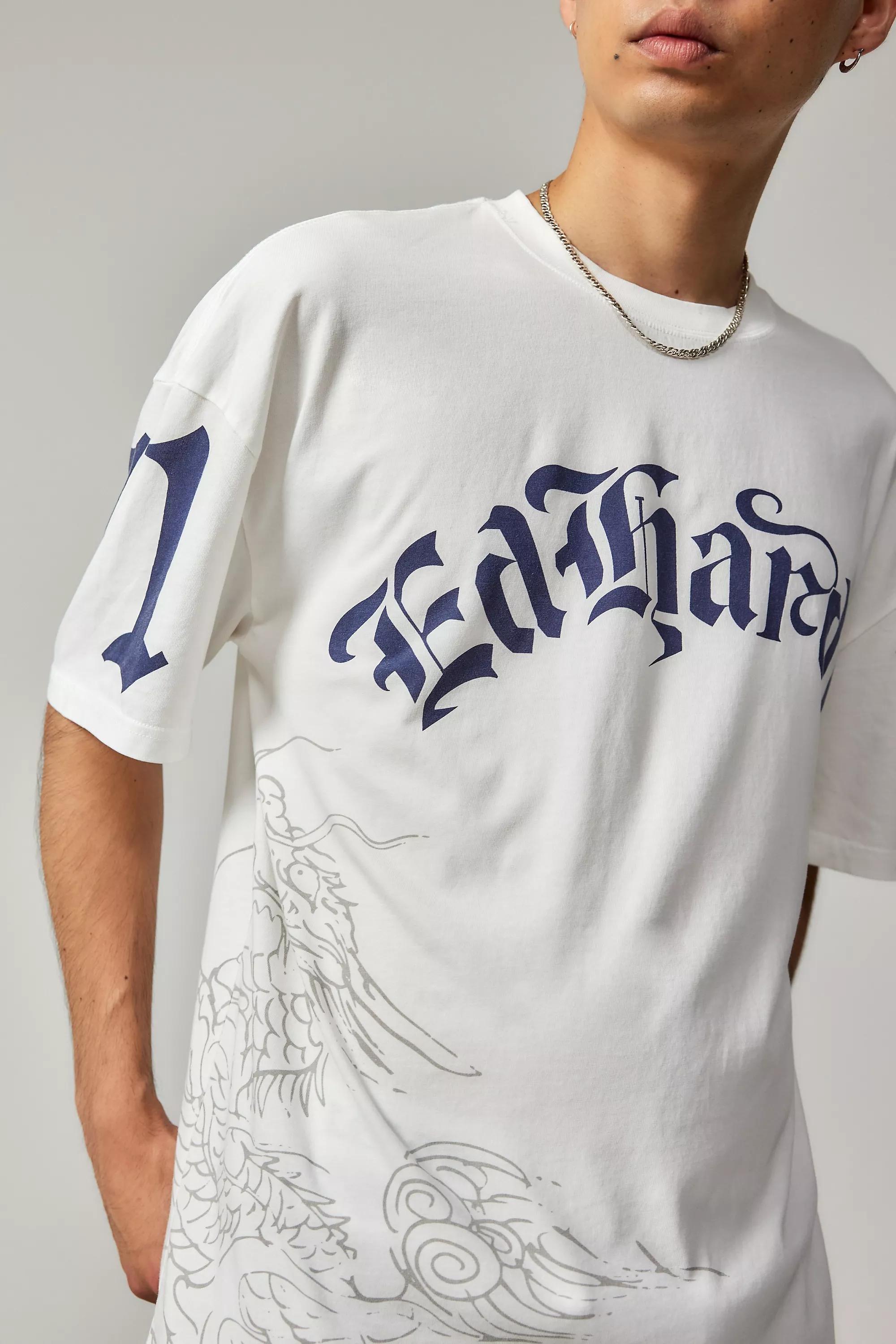 White Ed Hardy Uo Exclusive Varsity T-Shirt, , large image number 2