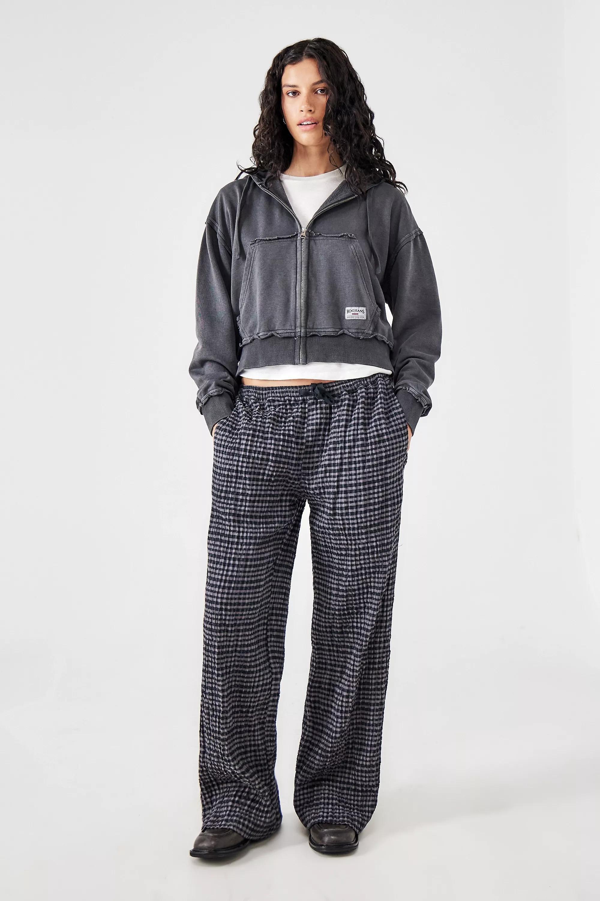 Grey Bdg Charcoal Zip-Through Cropped Hoodie, , large image number 2