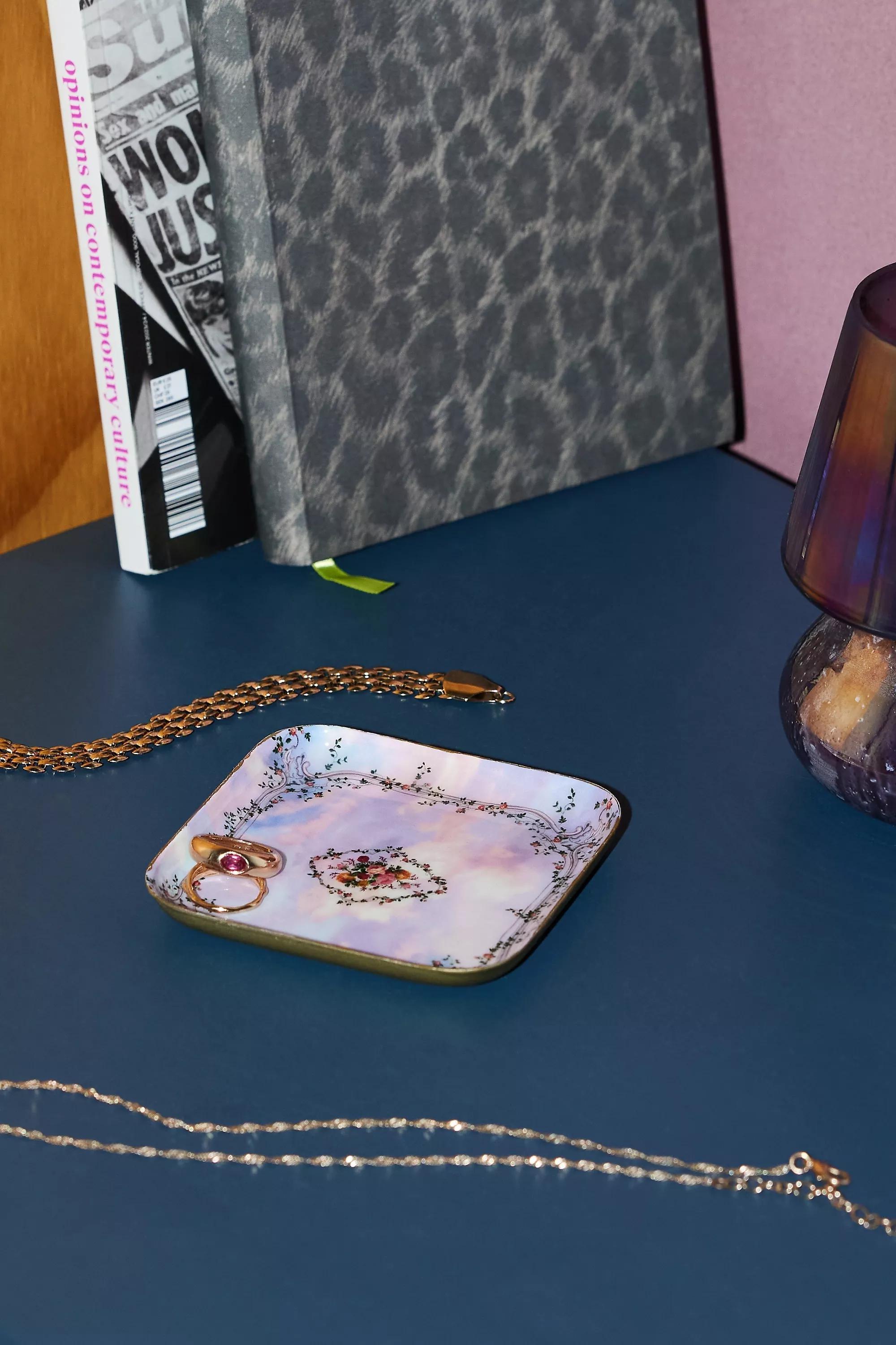 Multicolour Floral Cloud Trinket Tray, ASSORT, large image number 1