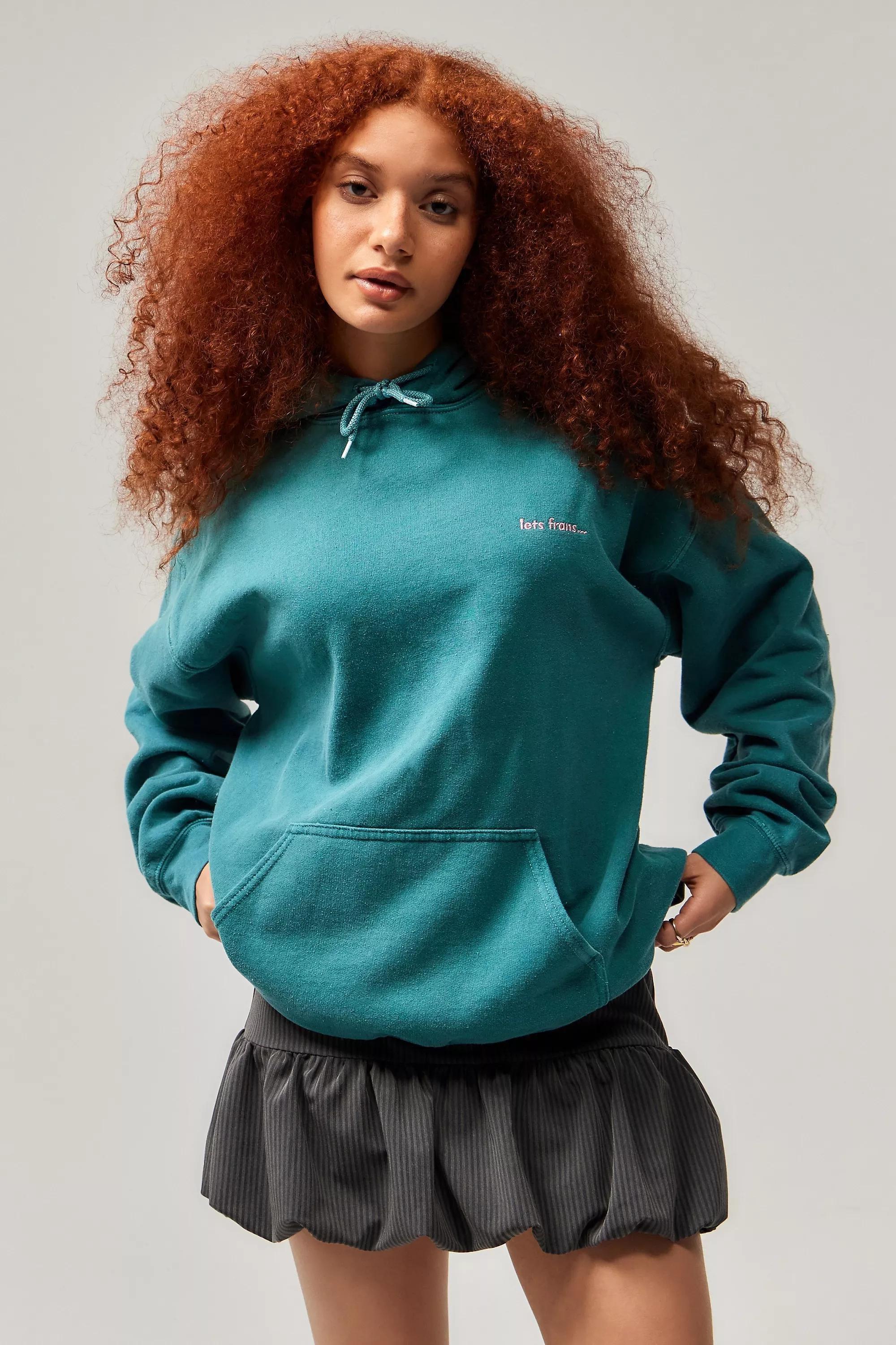 Blue iets frans... Printed Hoodie, TURQ D, medium