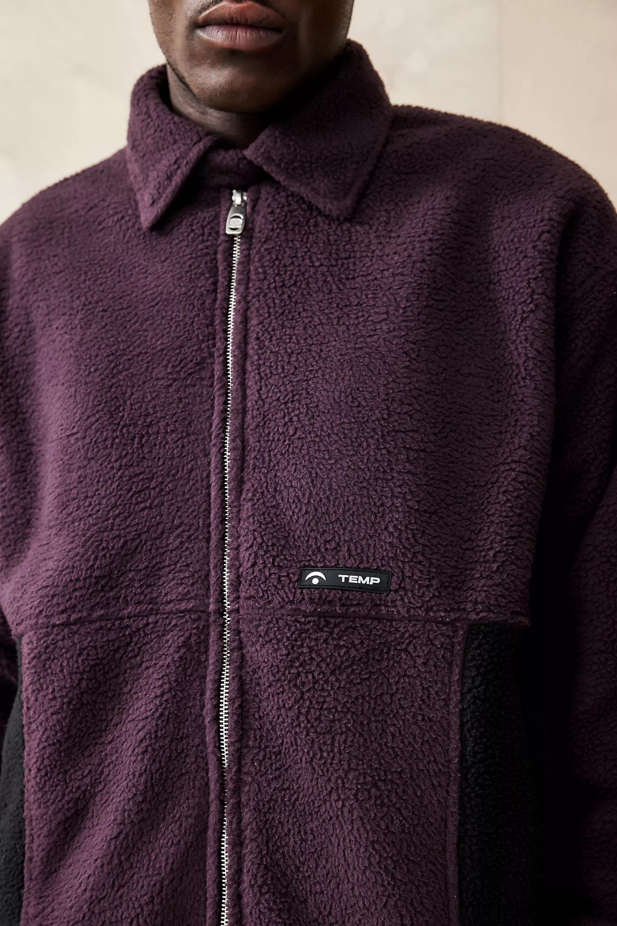 Purple Temp Surf Co Uo Exclusive Fleece Jacket, , large image number 1