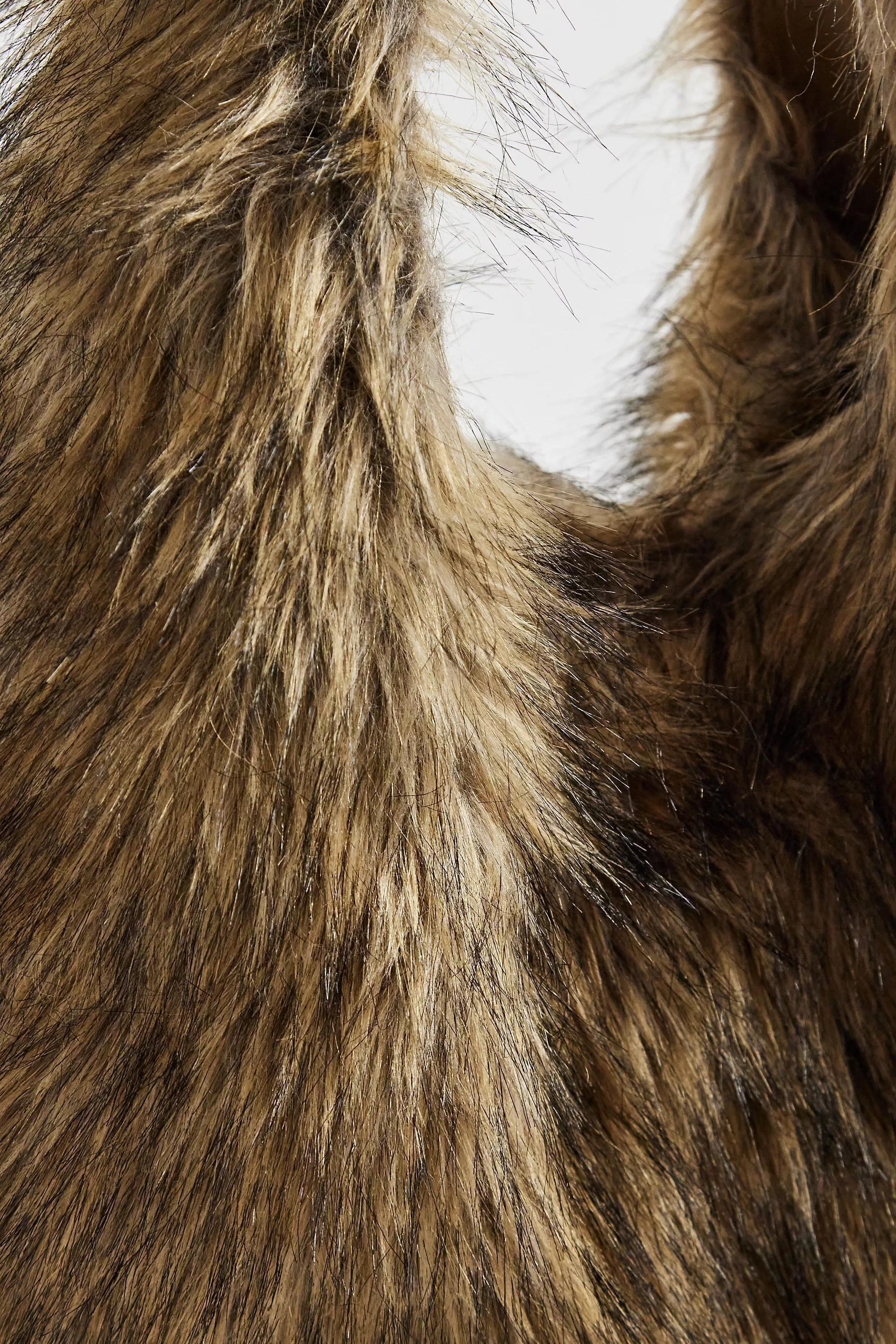 Brown Uo Jesse Faux Fur Shoulder Bag, BRN, large image number 3