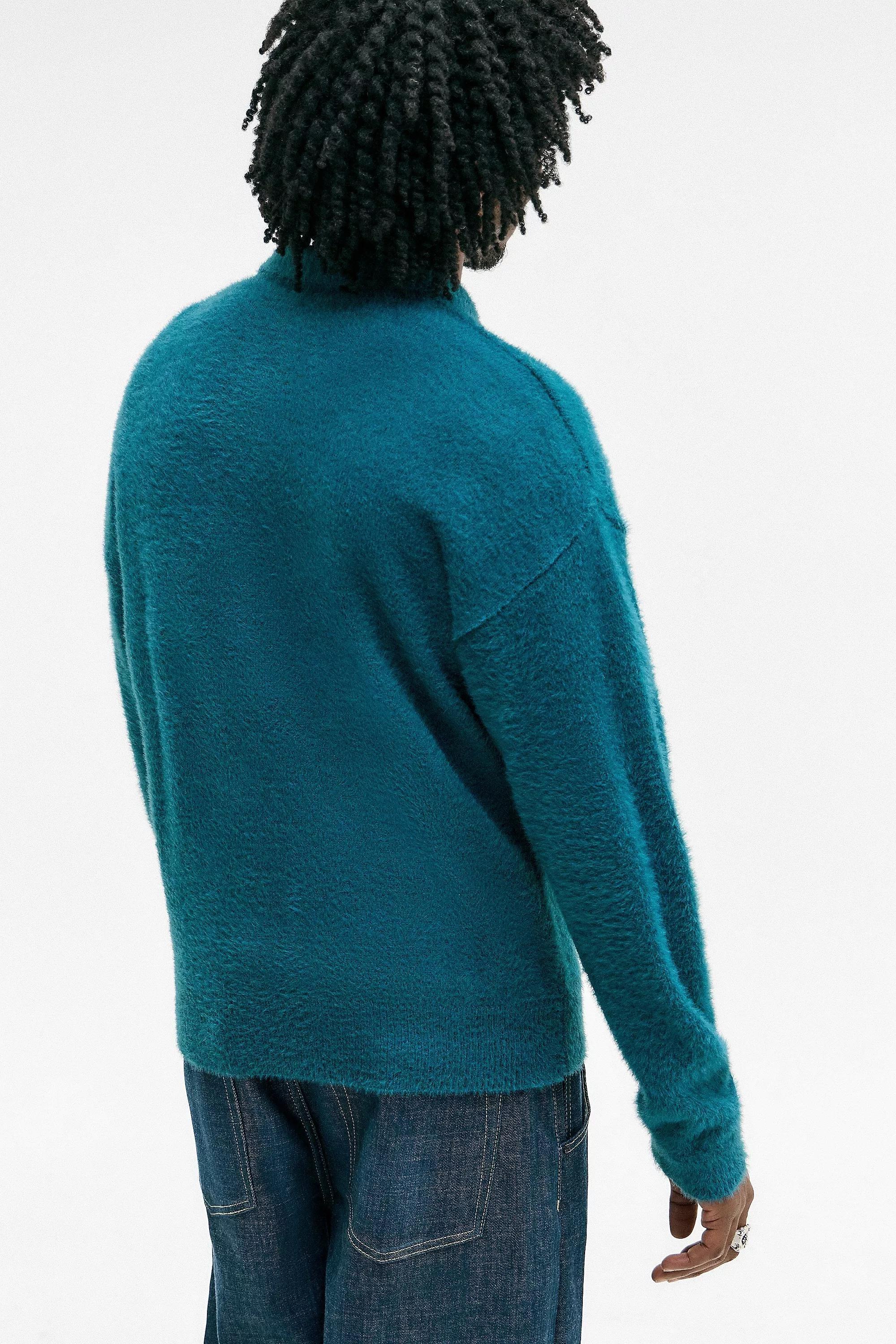 Blue UO Eyelash Polo Shirt, , large image number 3