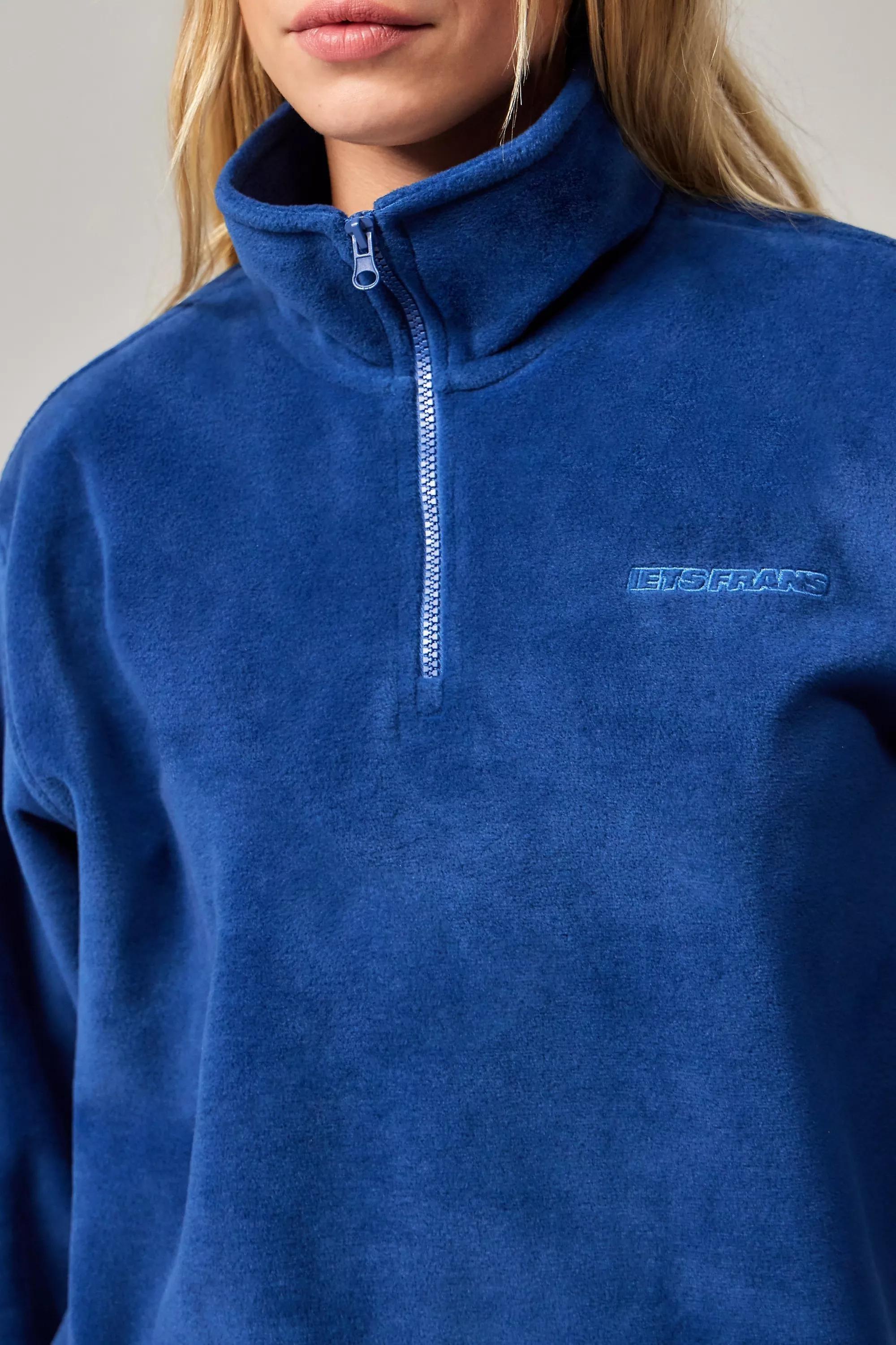 Navy Iets Frans... Half-Zip Fleece, , large image number 2