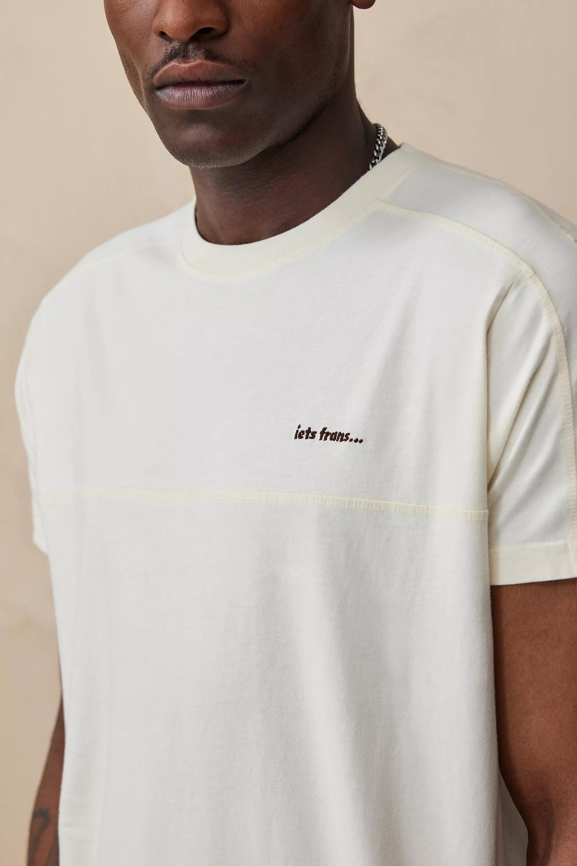 Cream Iets Frans..Collegiate T-Shirt, , large image number 1