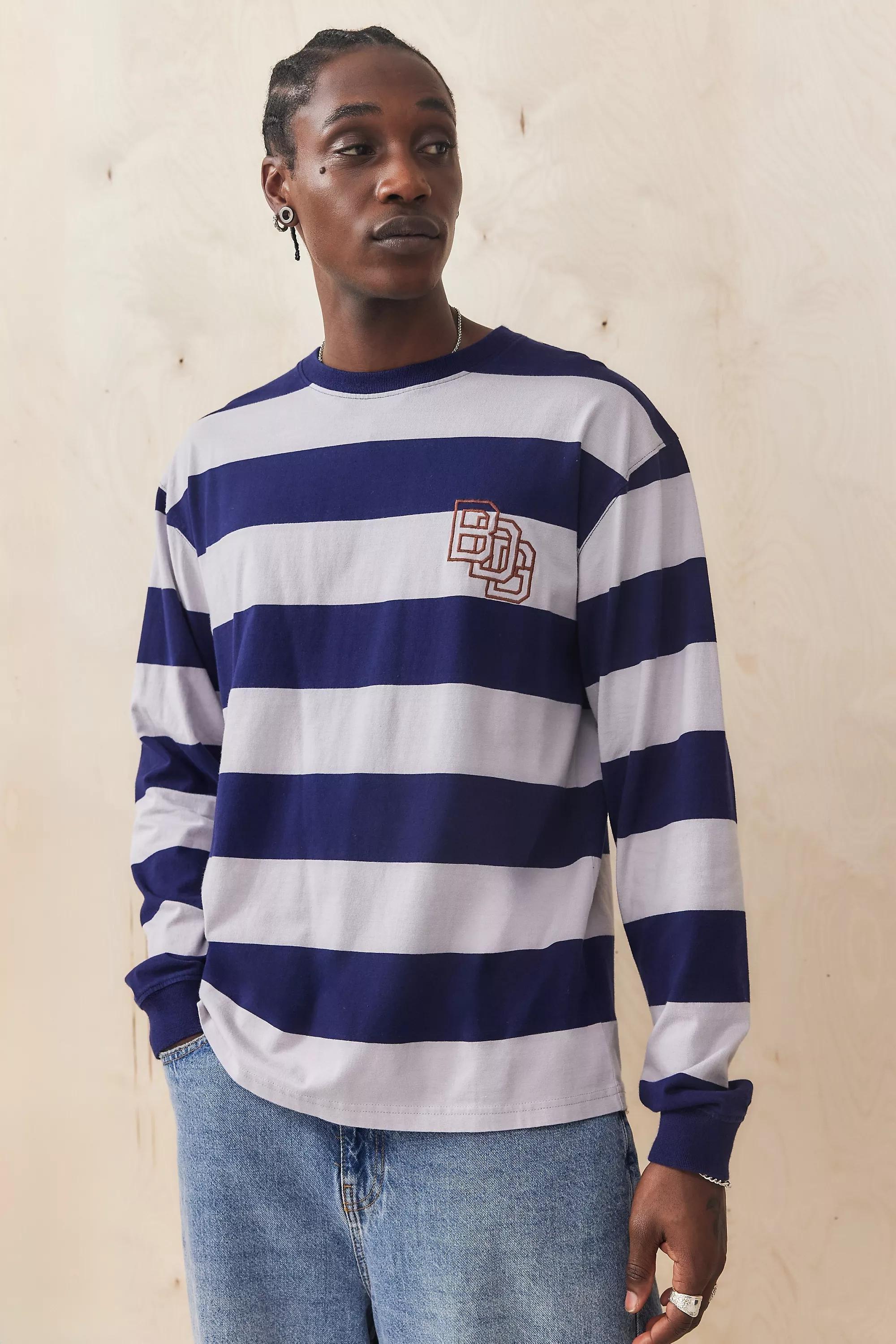 Blue Bdg Blue Chain Stripe Long Sleeve T-Shirt, , large image number 0