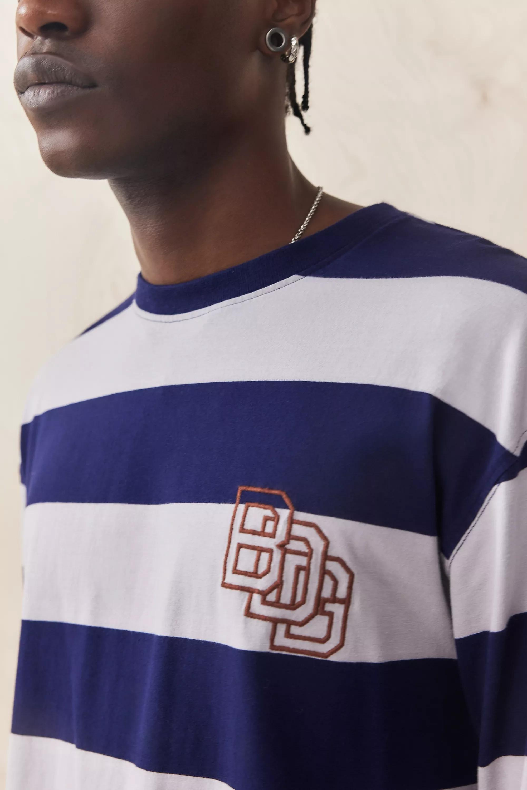 Blue Bdg Blue Chain Stripe Long Sleeve T-Shirt, , large image number 1