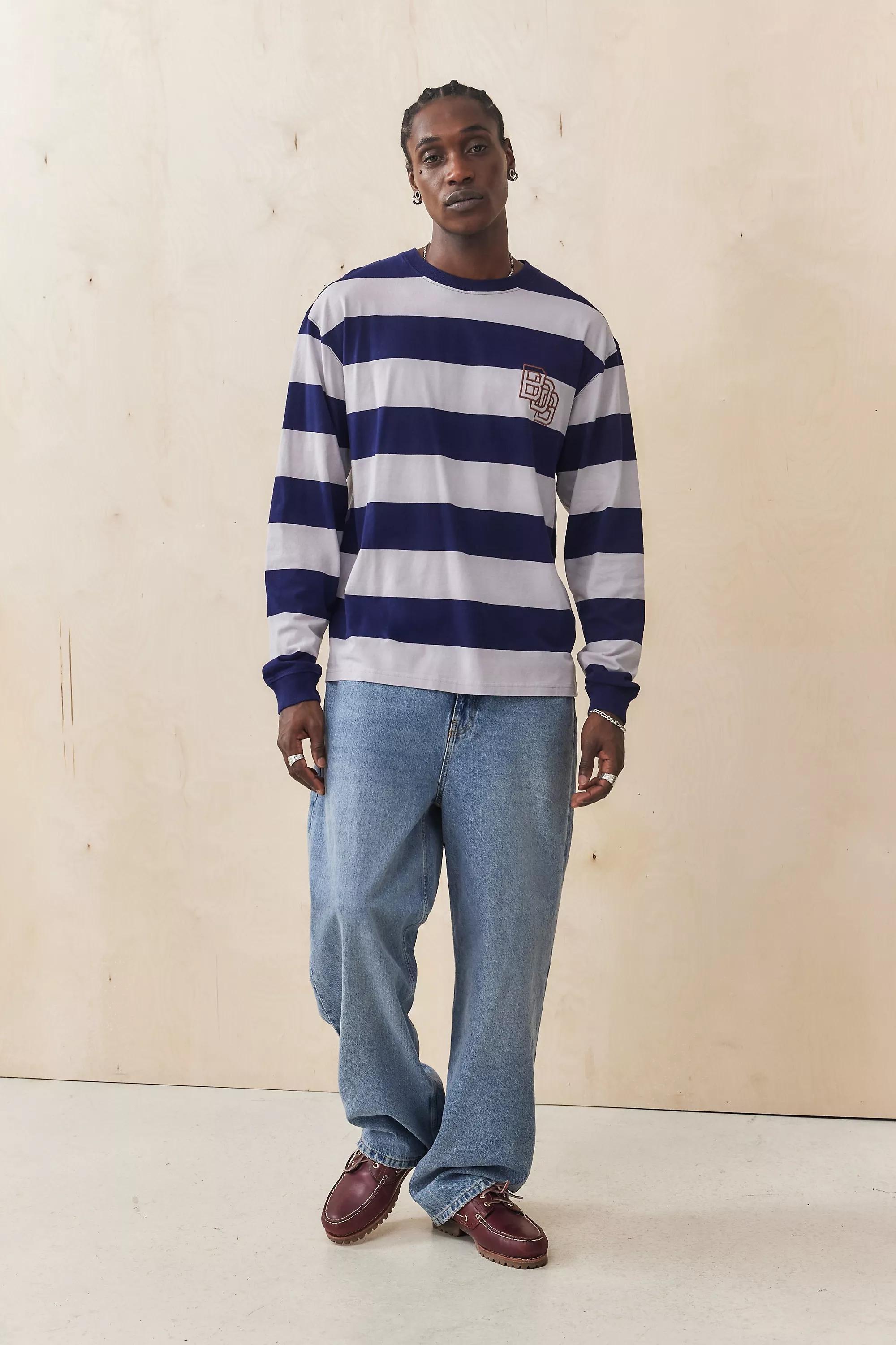 Blue Bdg Blue Chain Stripe Long Sleeve T-Shirt, , large image number 2