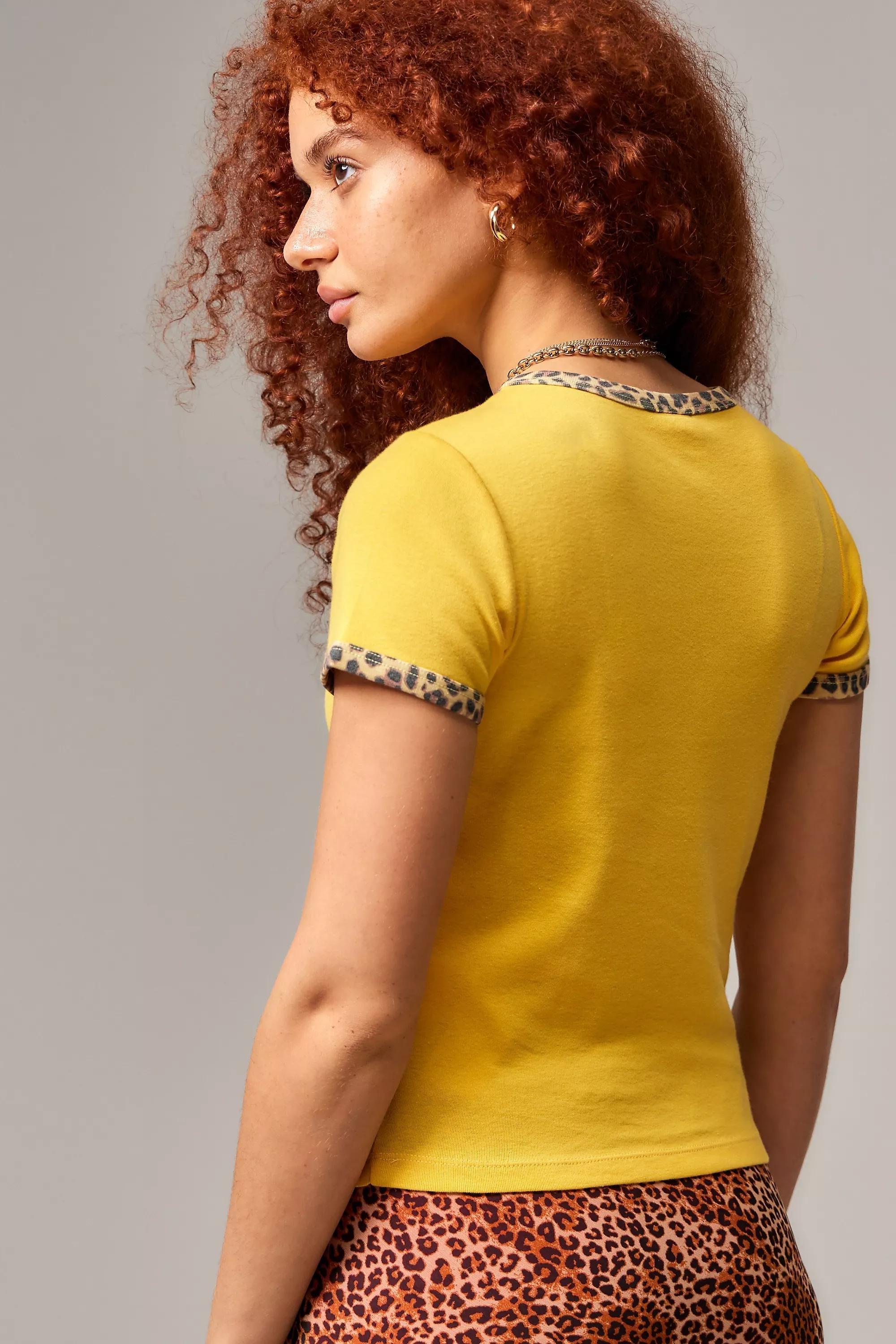 Yellow Rebel Youth Hey Cutie T-Shirt, , large image number 3