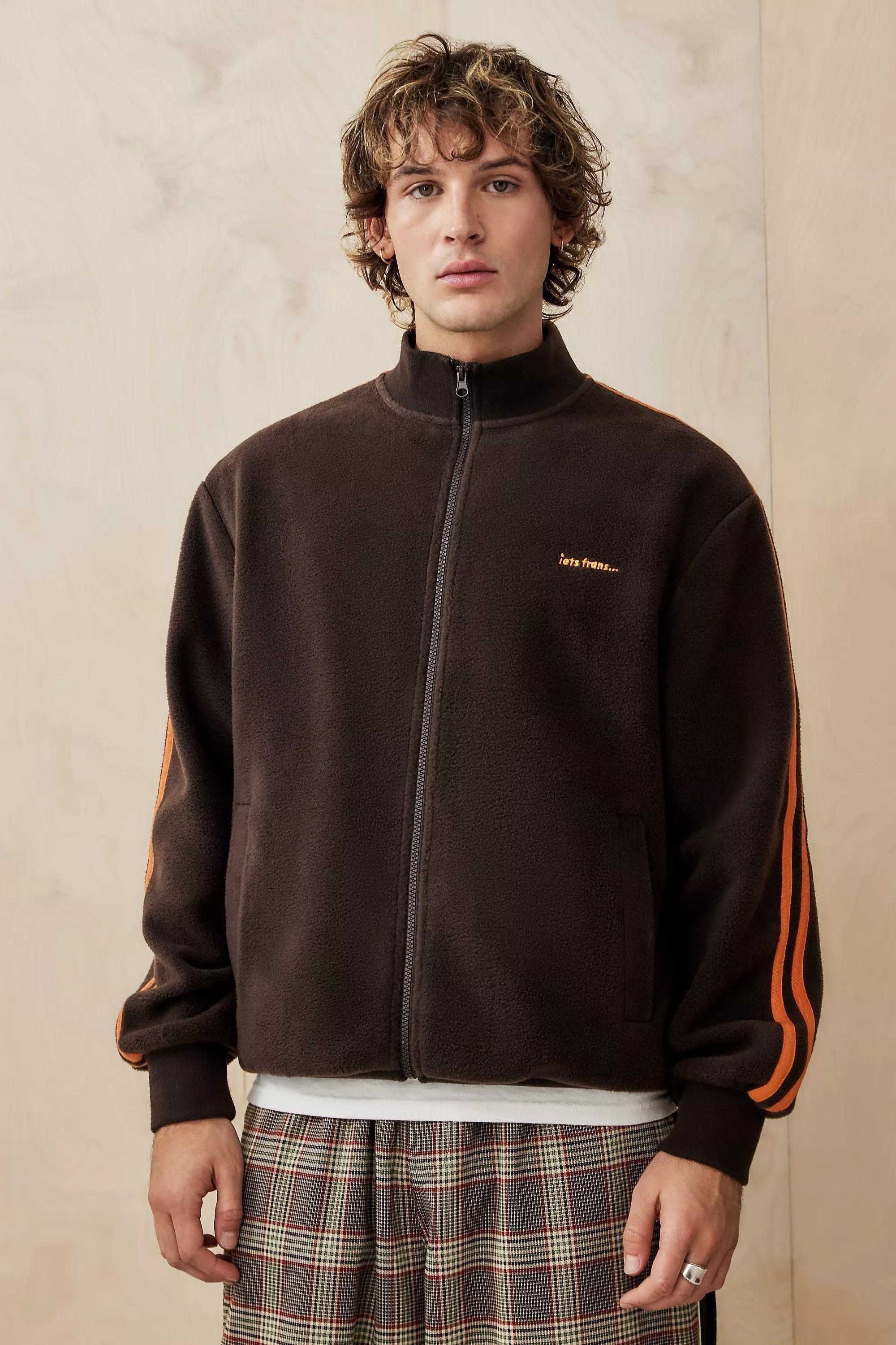 Brown Iets Frans... Taped Fleece Track Top, , large image number 0