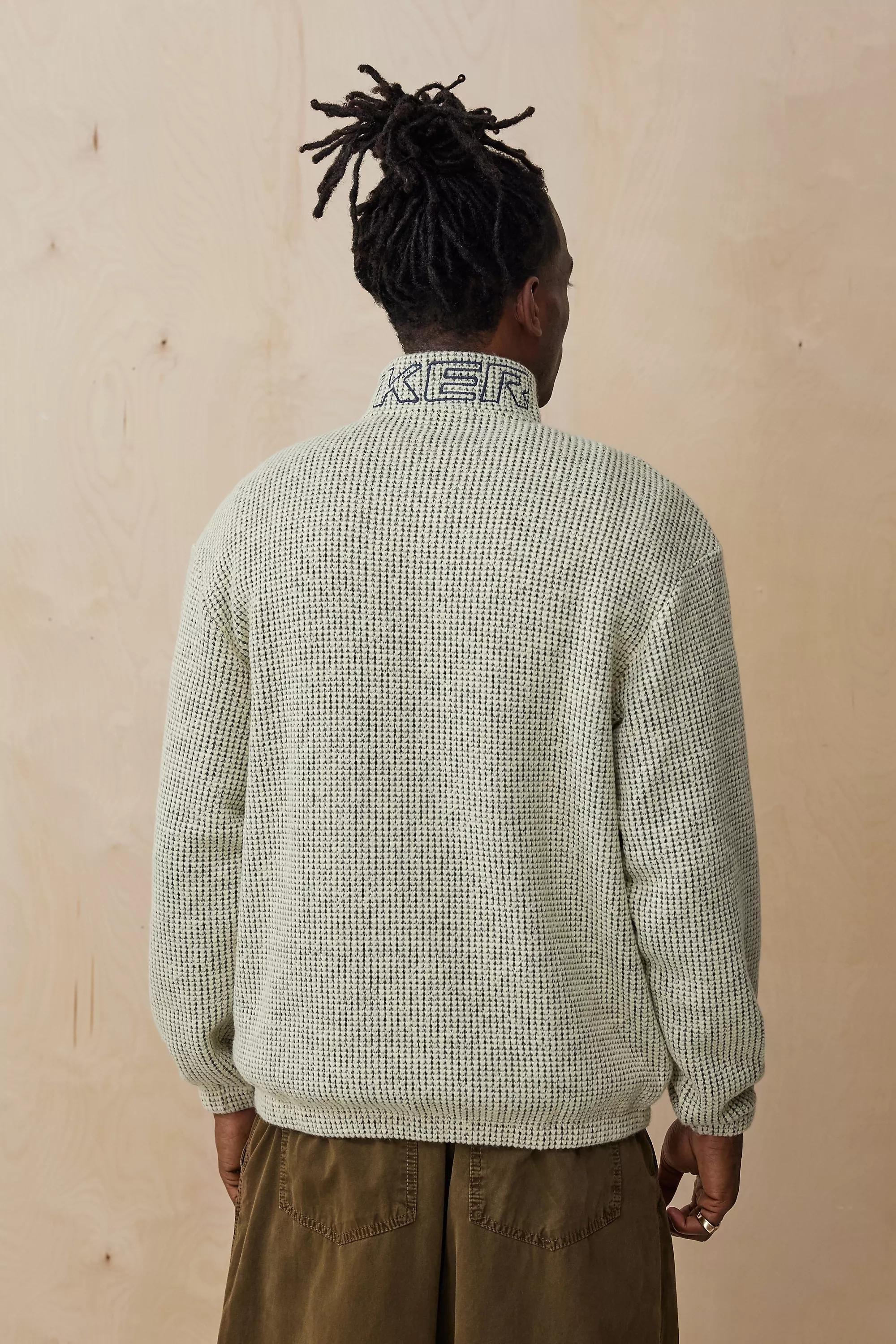 Cream Ayker Beige Quarter-Zip Waffle Fleece, , large image number 3