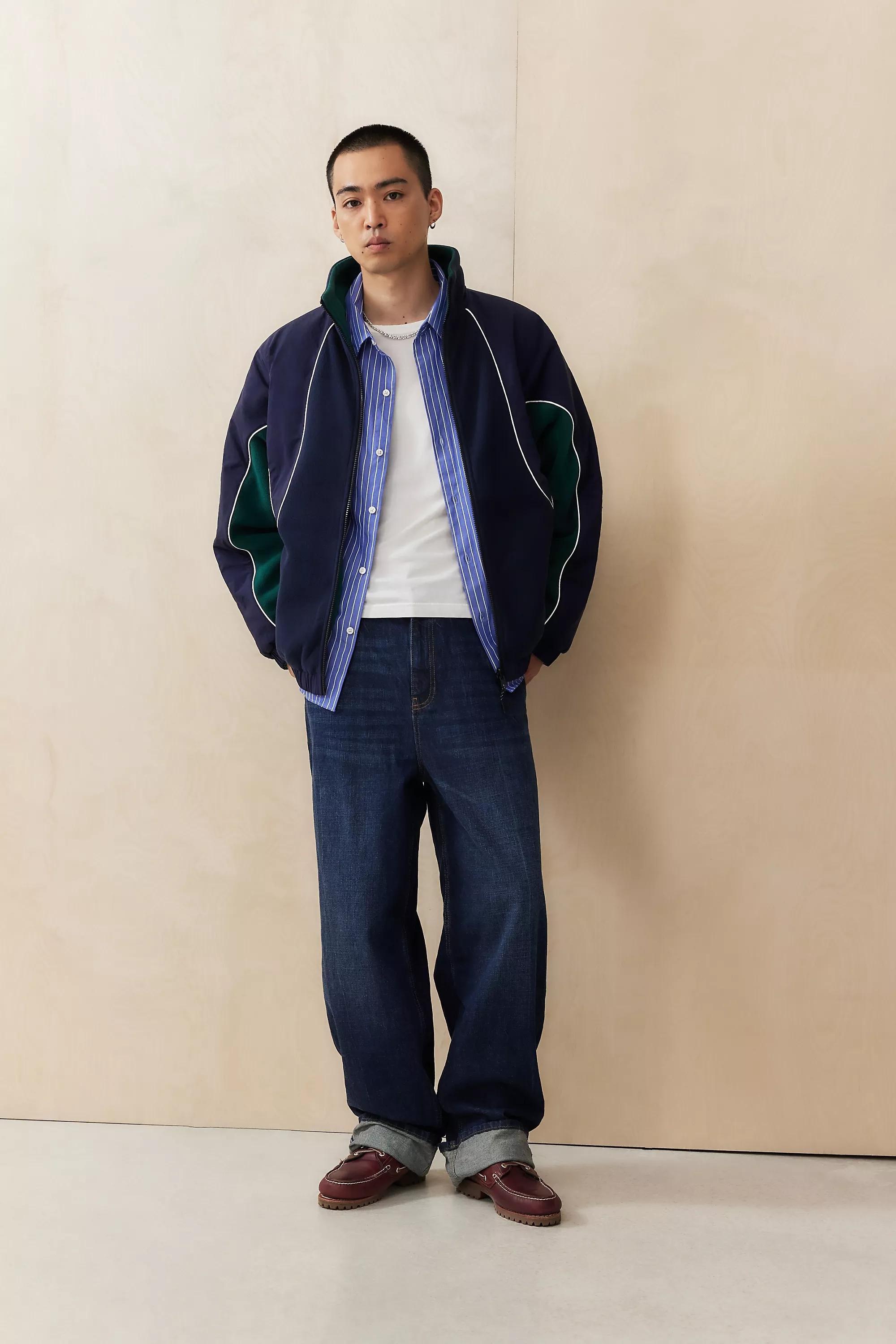 Green Iets Frans... Pascal Reversible Panel Fleece Jacket, , large image number 2
