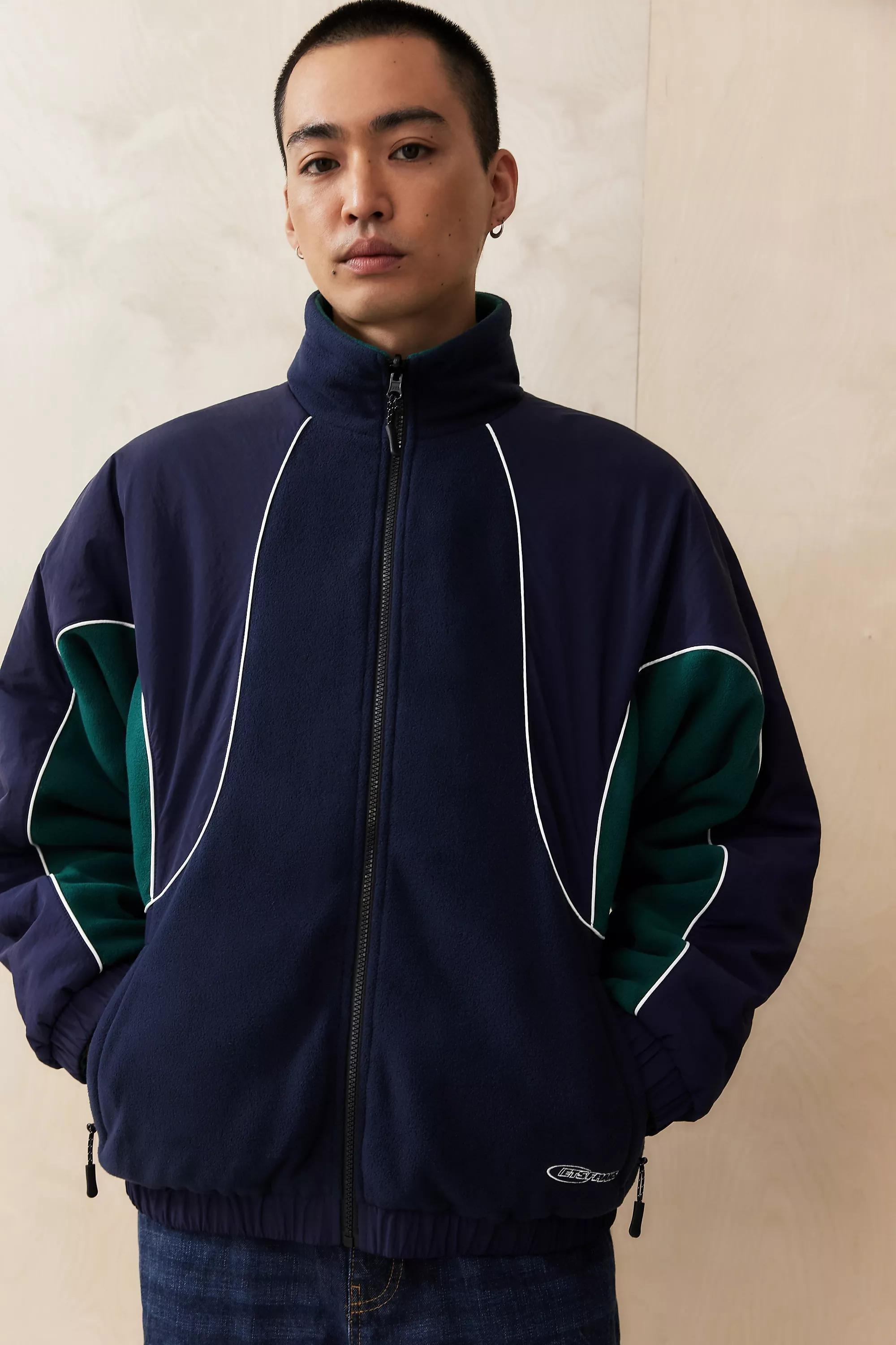 Green Iets Frans... Pascal Reversible Panel Fleece Jacket, , large image number 3