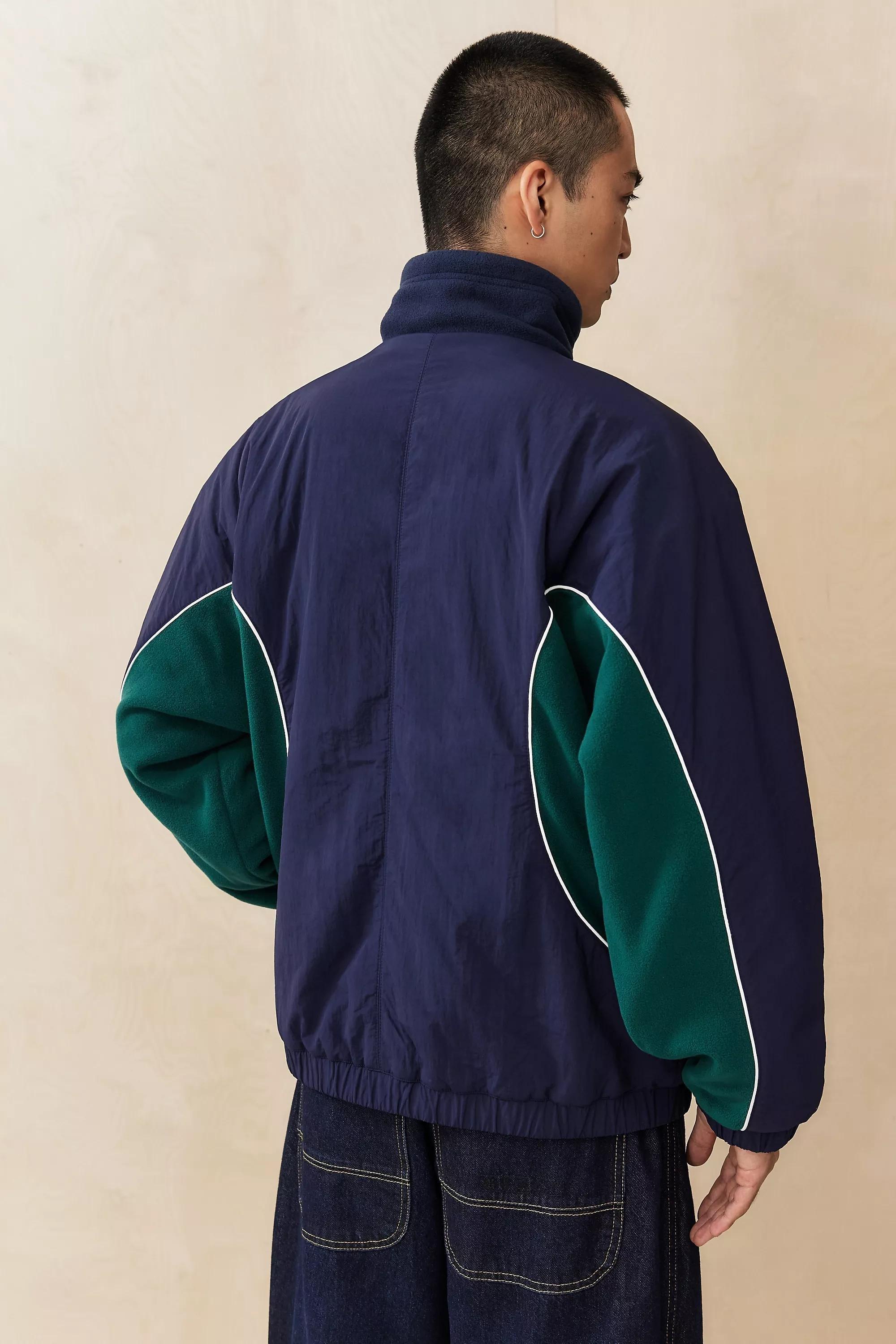Green Iets Frans... Pascal Reversible Panel Fleece Jacket, , large image number 5