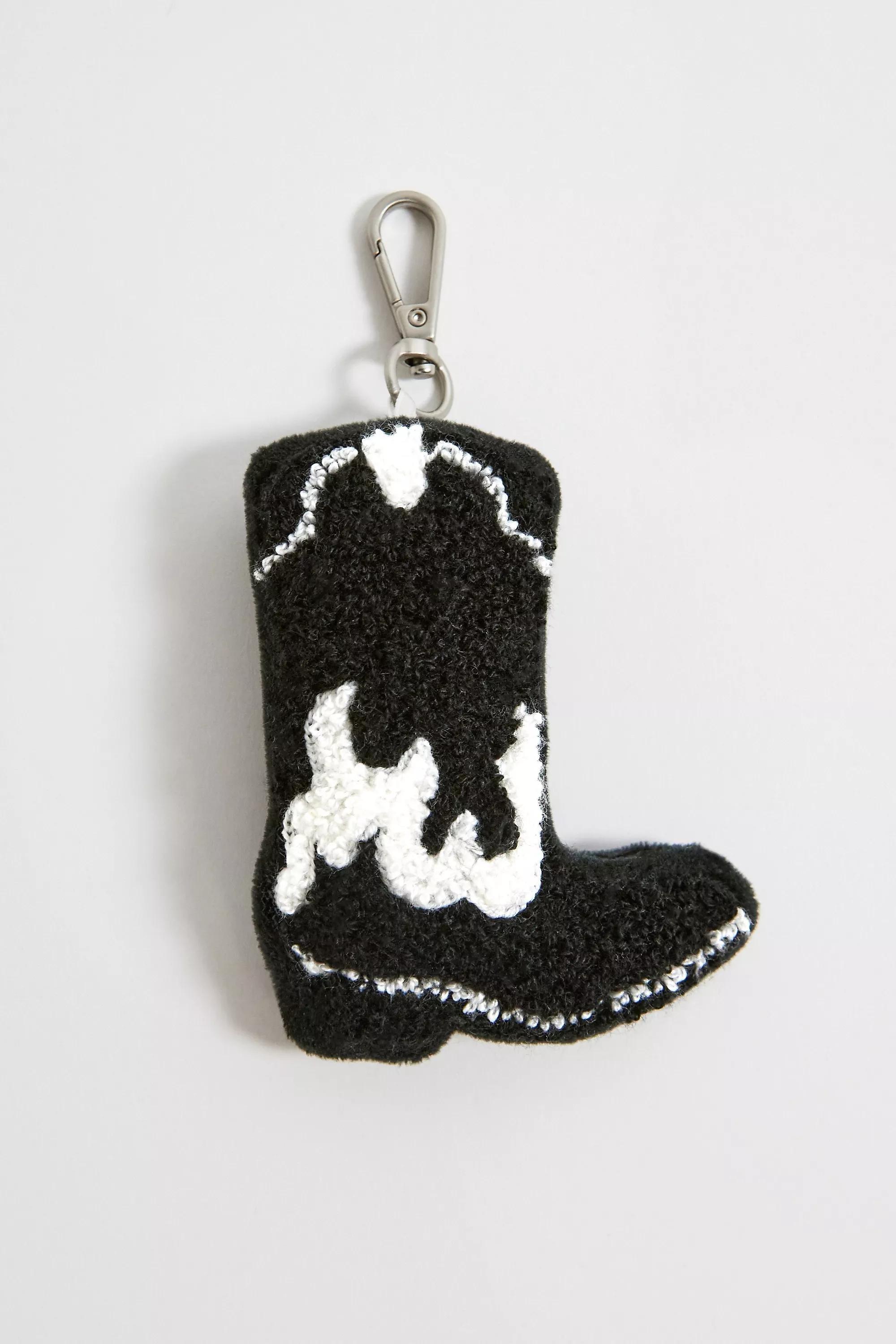 Black Rosa Western Boot Keyring, BLK, large image number 1