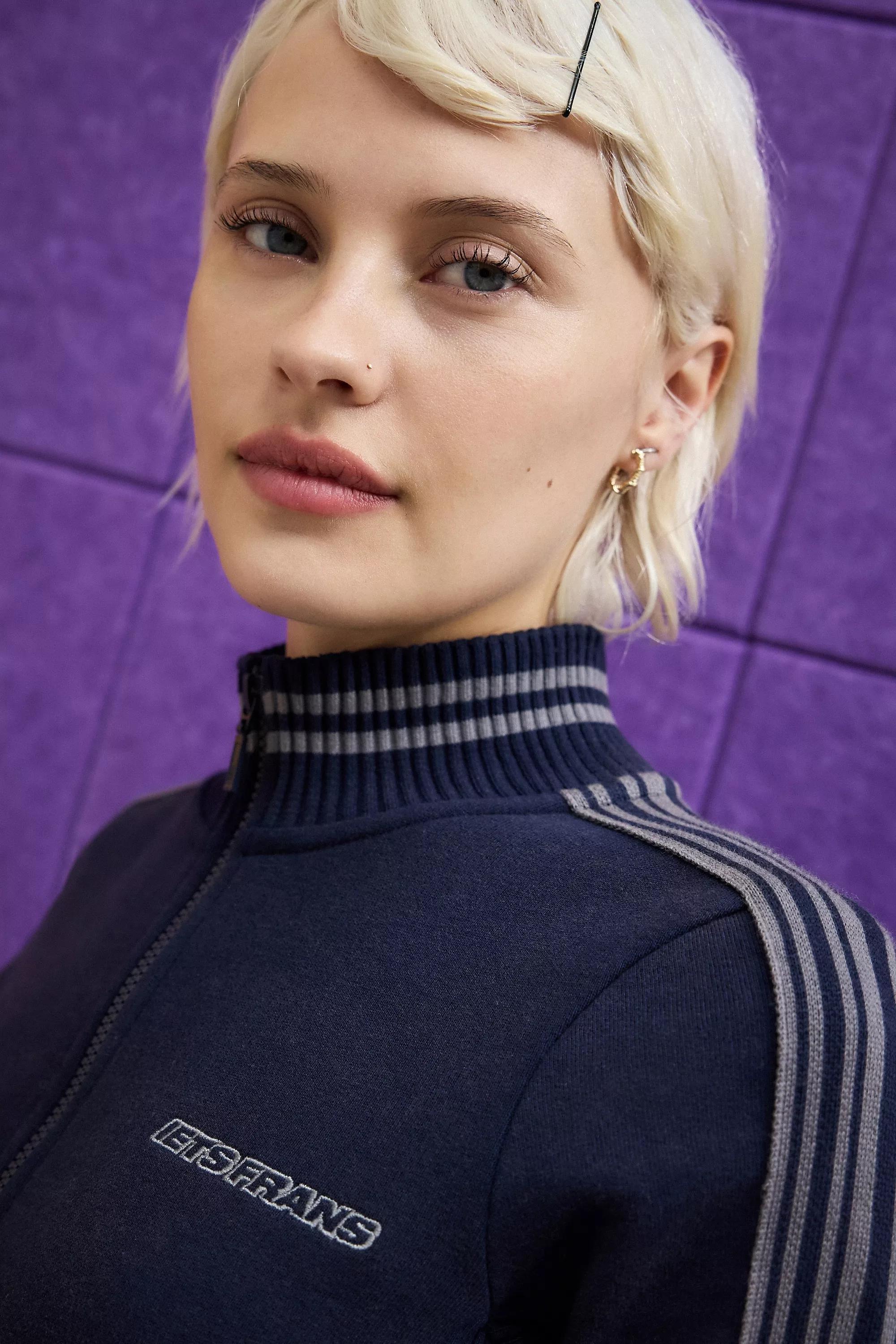 Navy iets frans... Trip Stripe Track Top, NAVY, medium